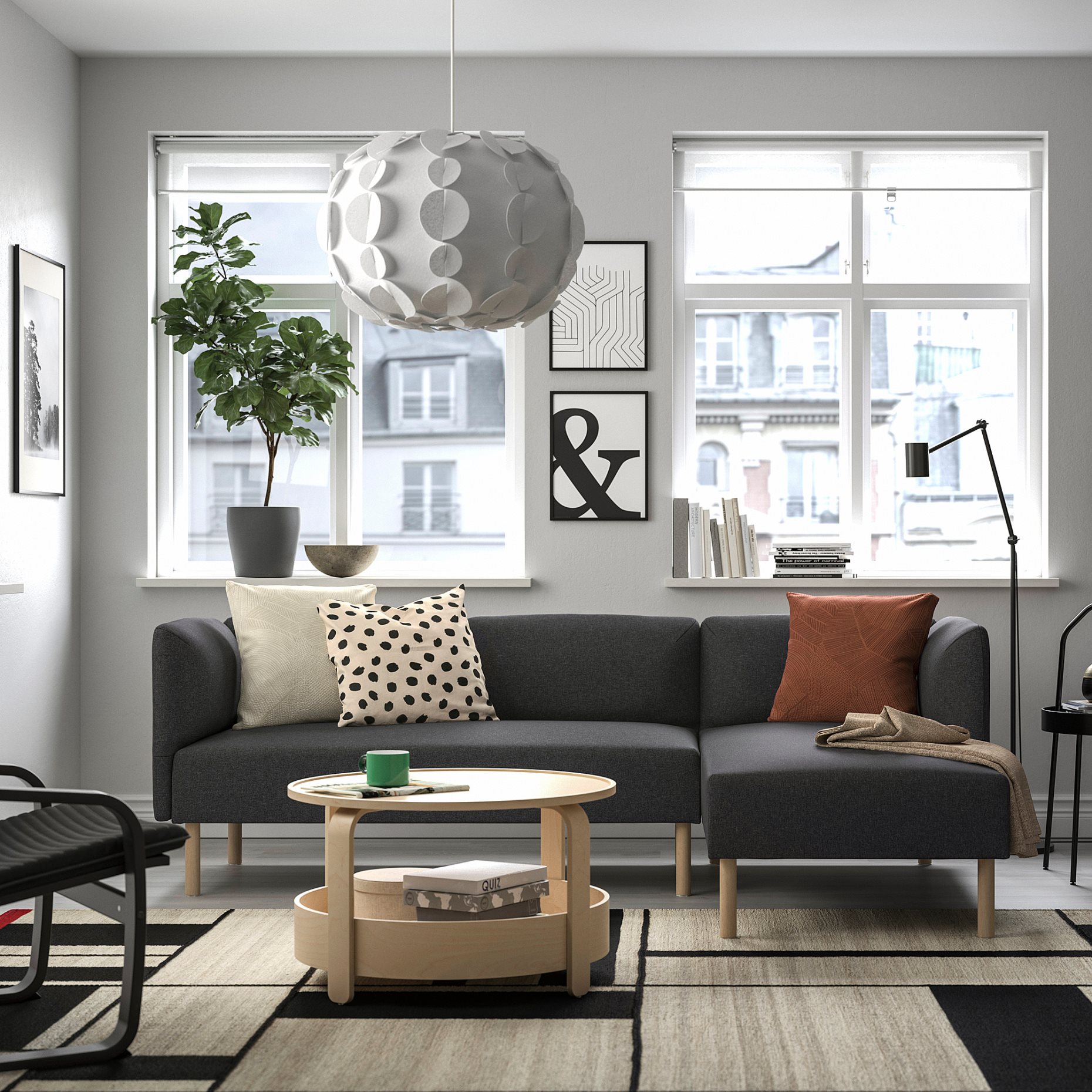 LILLEHEM, 3-seat modular sofa with chaise longue, 695.682.93