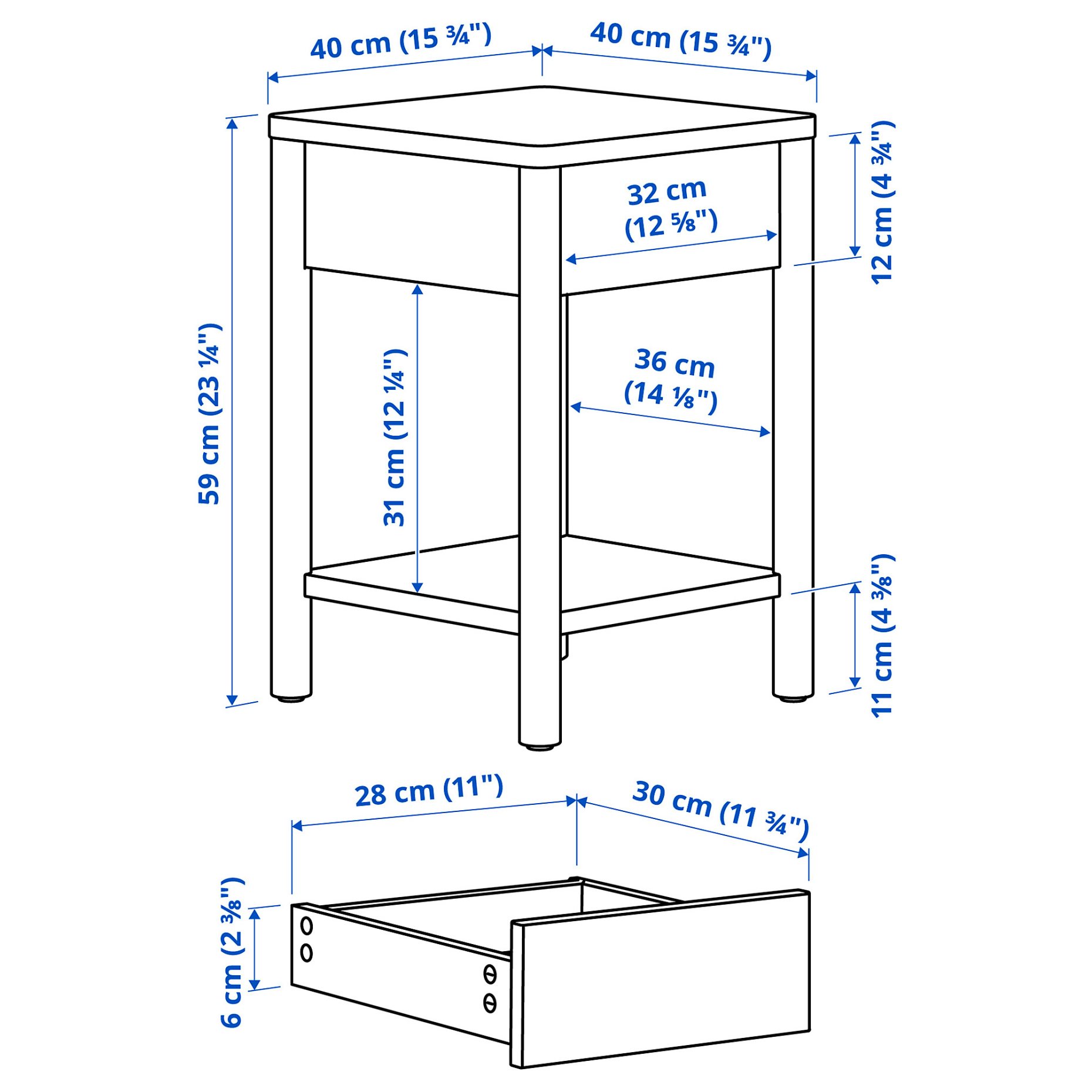 TONSTAD, bedroom furniture including bed storage set of 3, 180x200 cm, 695.775.51