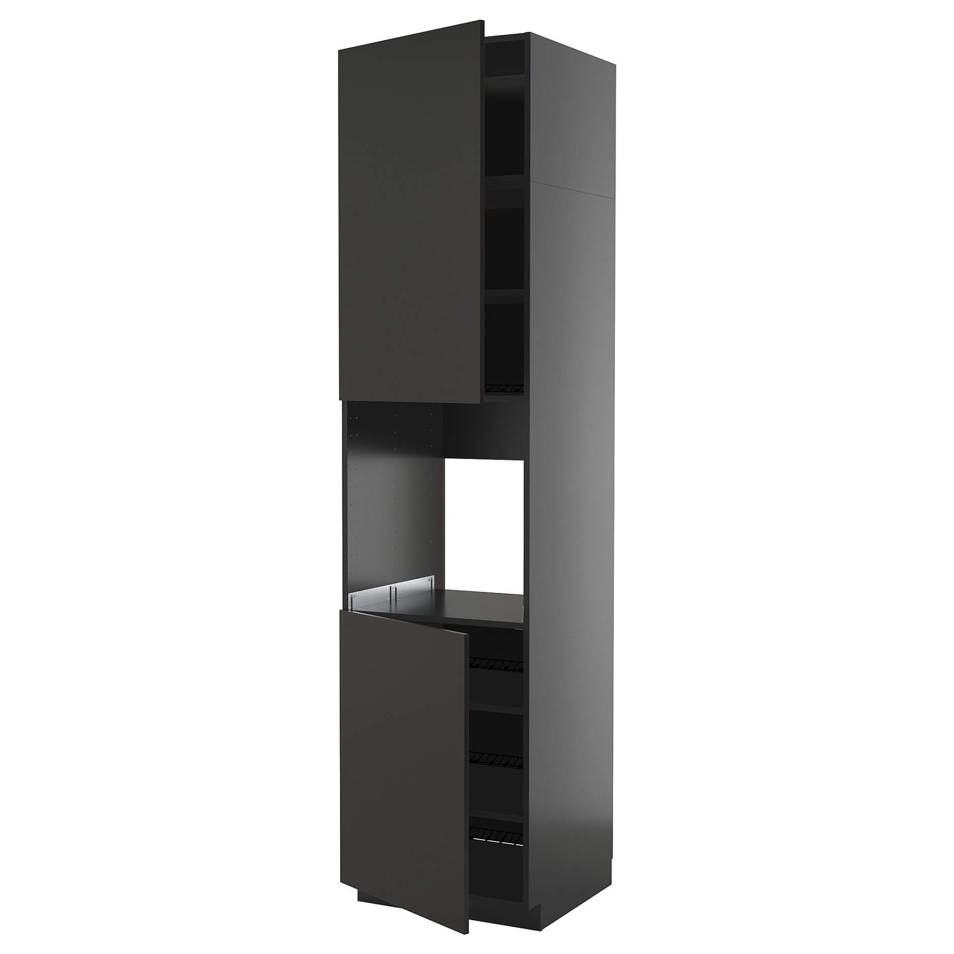 METOD, high cabinet for oven with 2 doors/shelves, 60x60x240 cm, 695.869.75