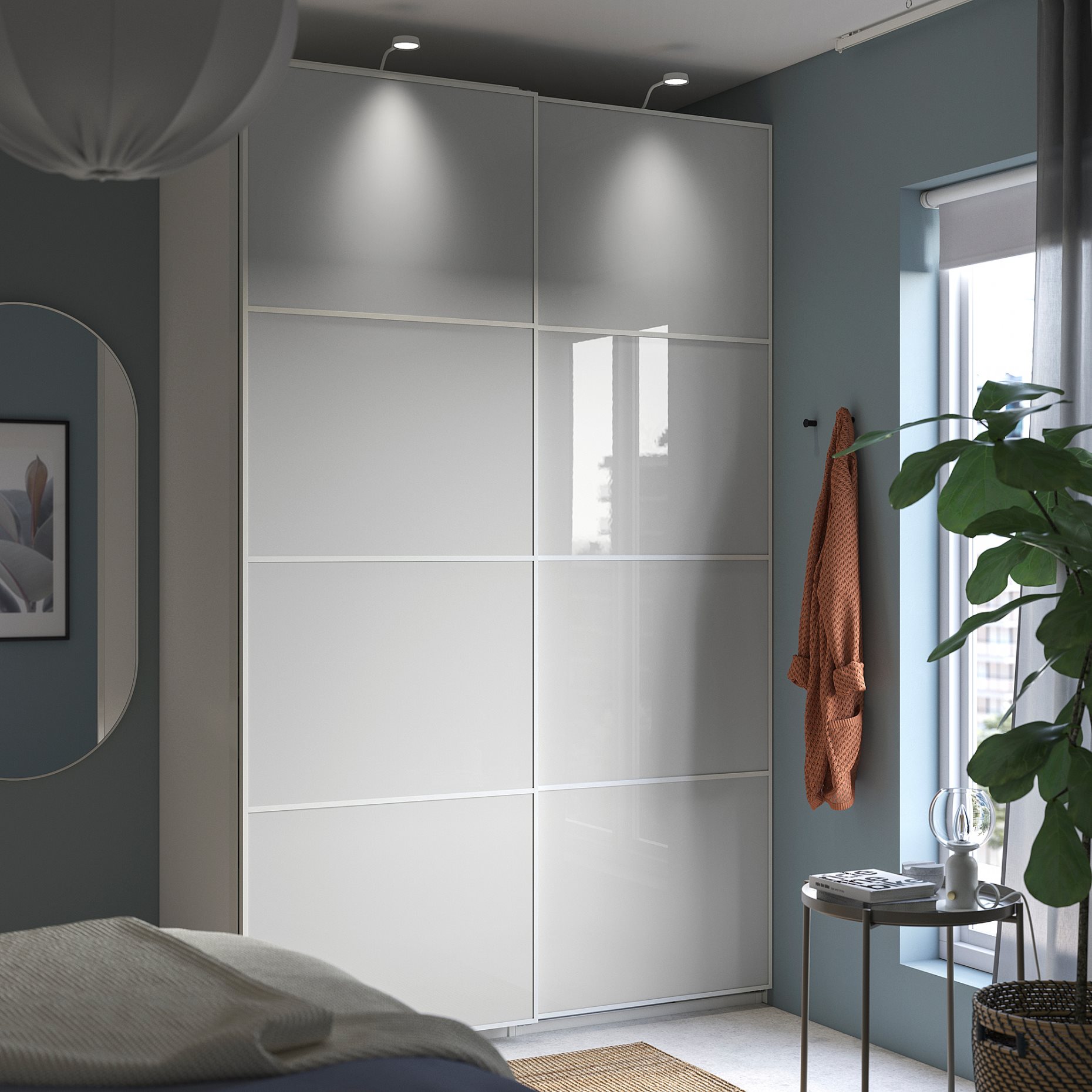 HOKKSUND, 4 panels for sliding door frame, 703.823.50
