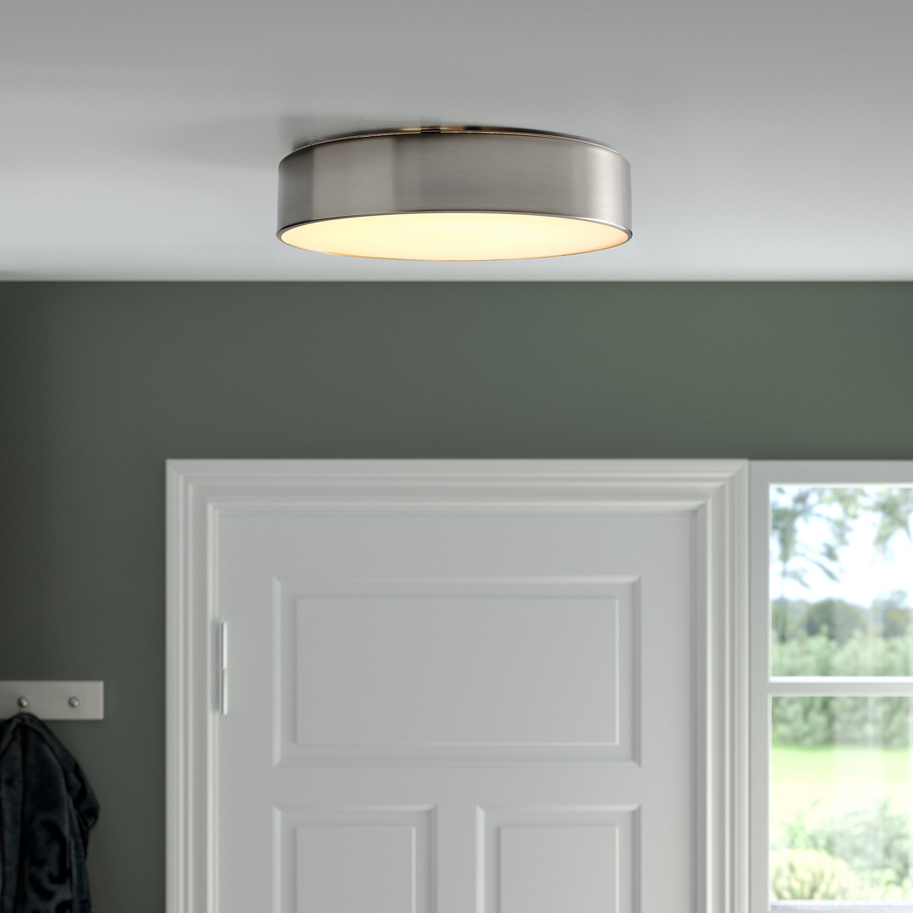 VIRRMO, ceiling lamp with built-in LED light source, 36 cm 800 lm, 704.307.80