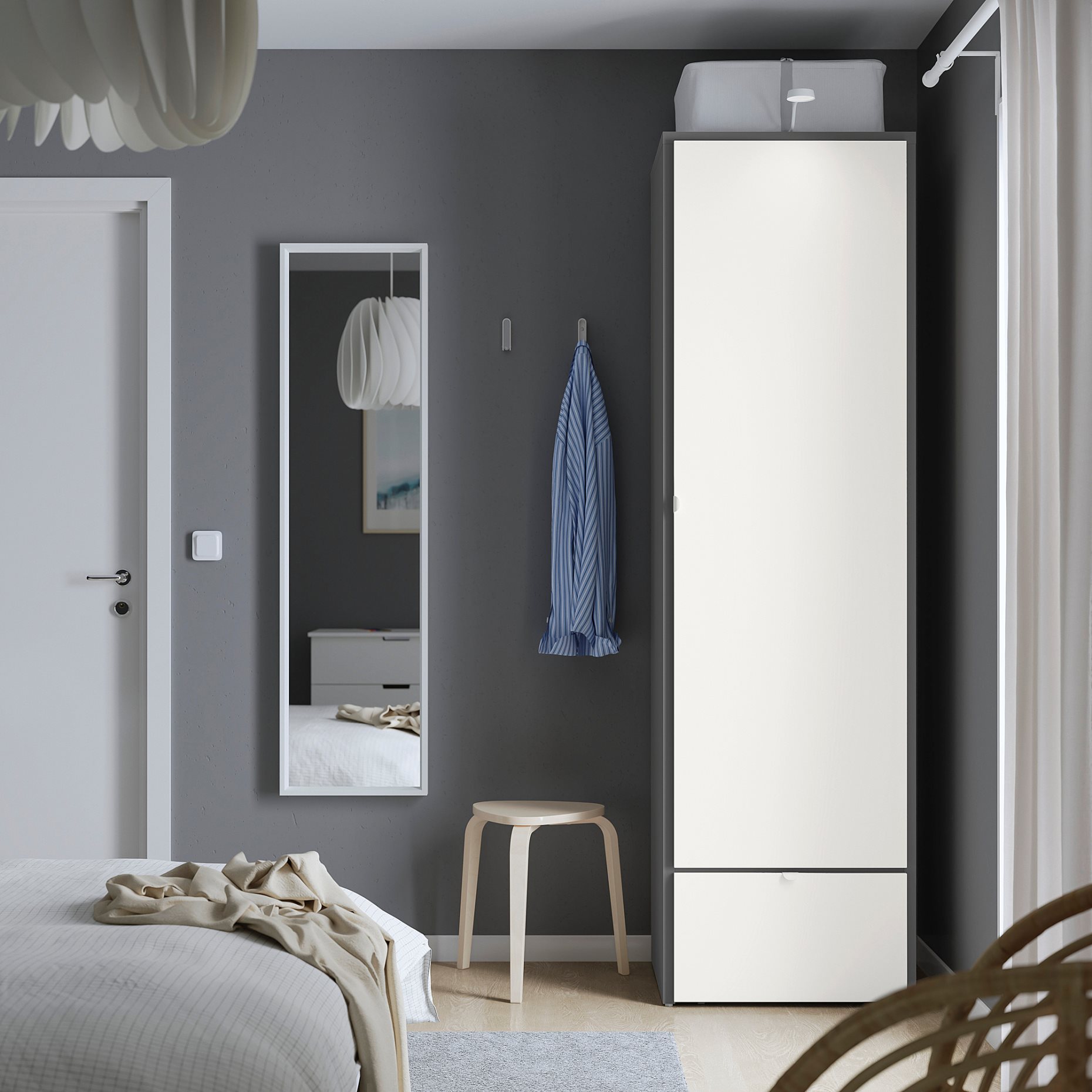 VISTHUS, wardrobe, 63x59x216 cm, 704.934.47