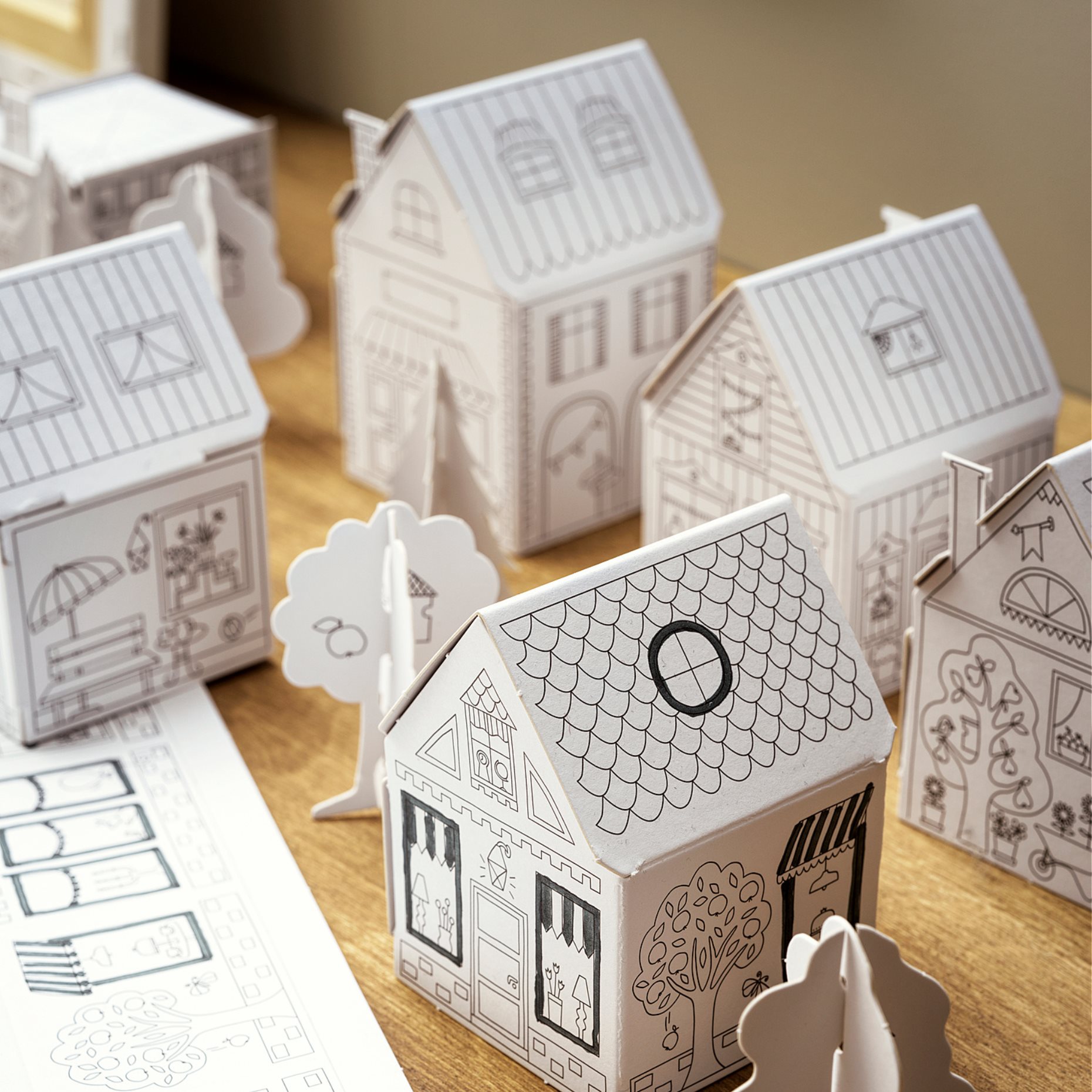 MÅLA, 10-pc cardboard town template set, 704.953.47