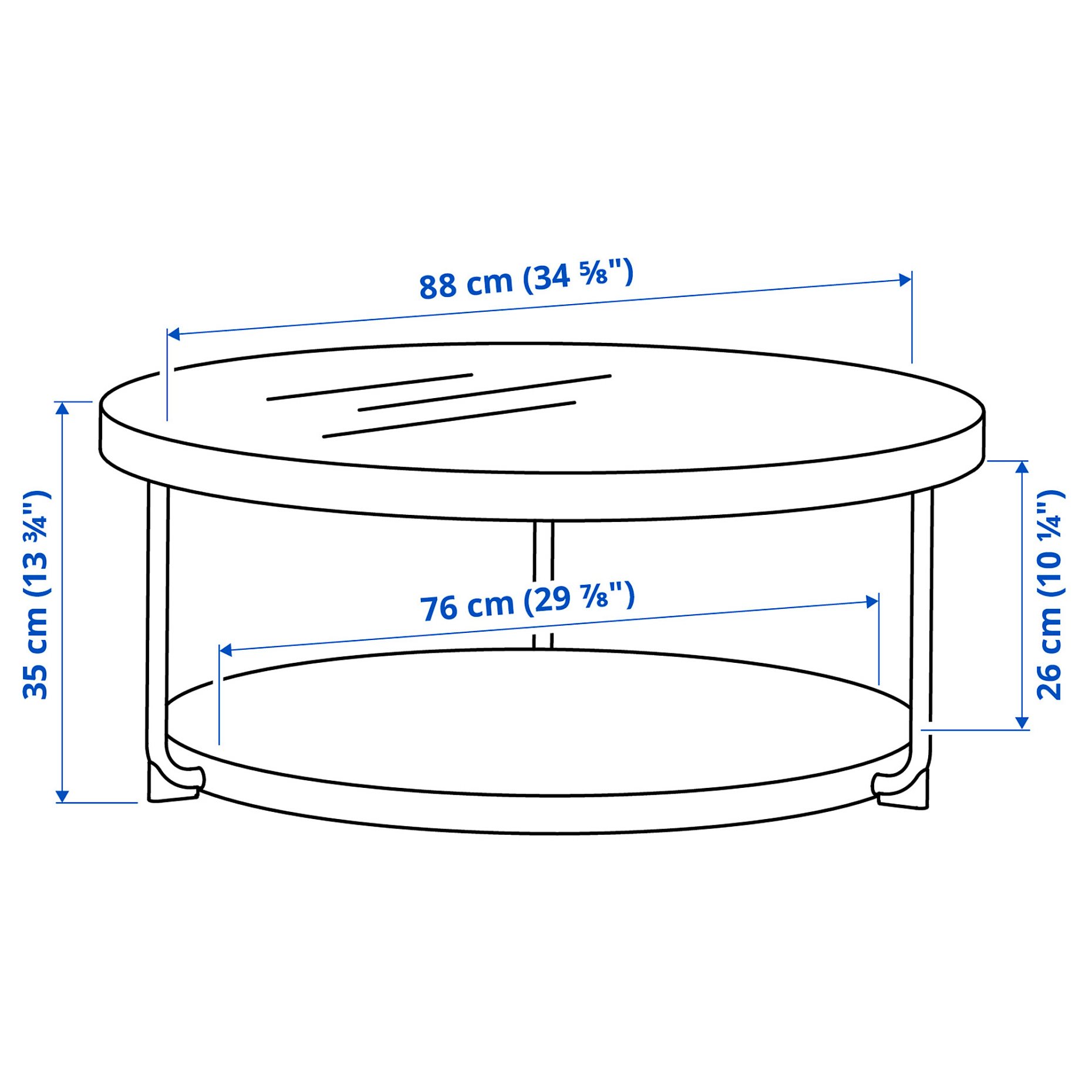 FRÖTORP, coffee table, 88 cm, 704.975.82