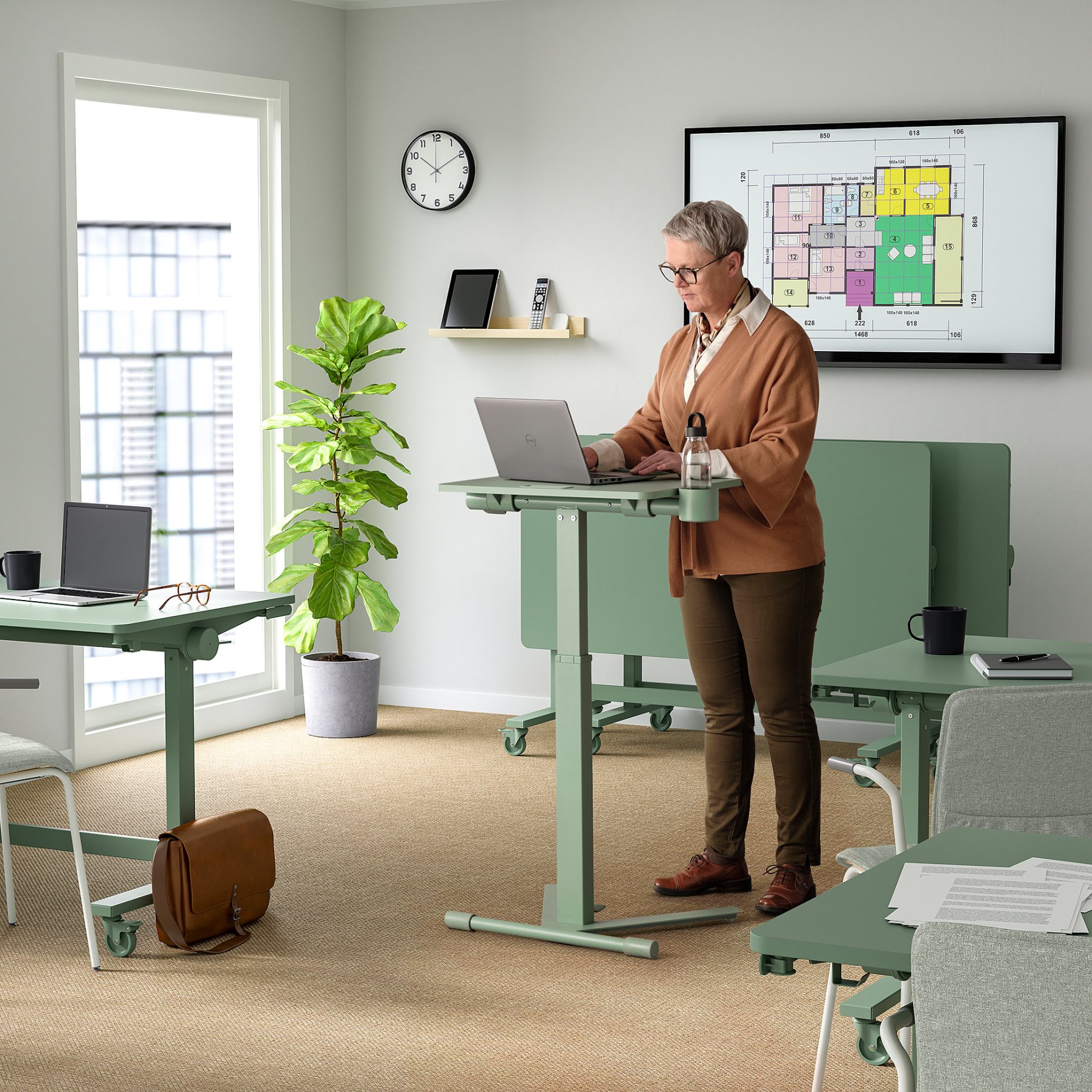 MITTZON, laptop table with castors, 66x50 cm, 704.981.95