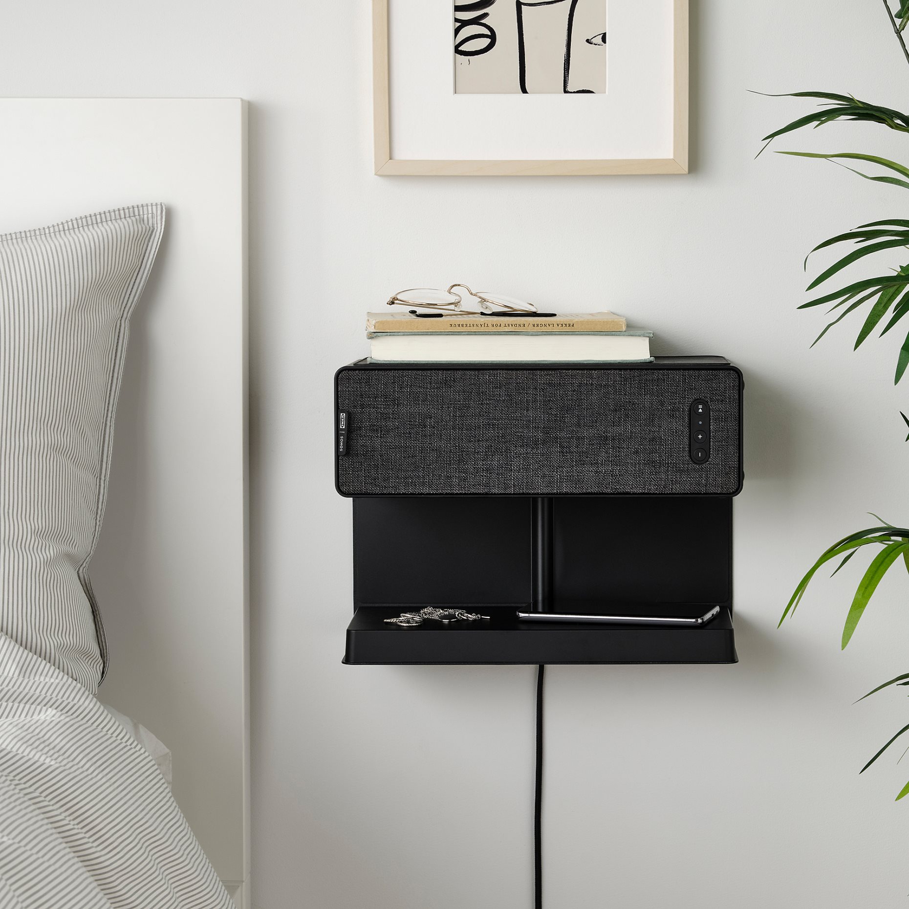 SYMFONISK, shelf with wireless charger, 705.133.08