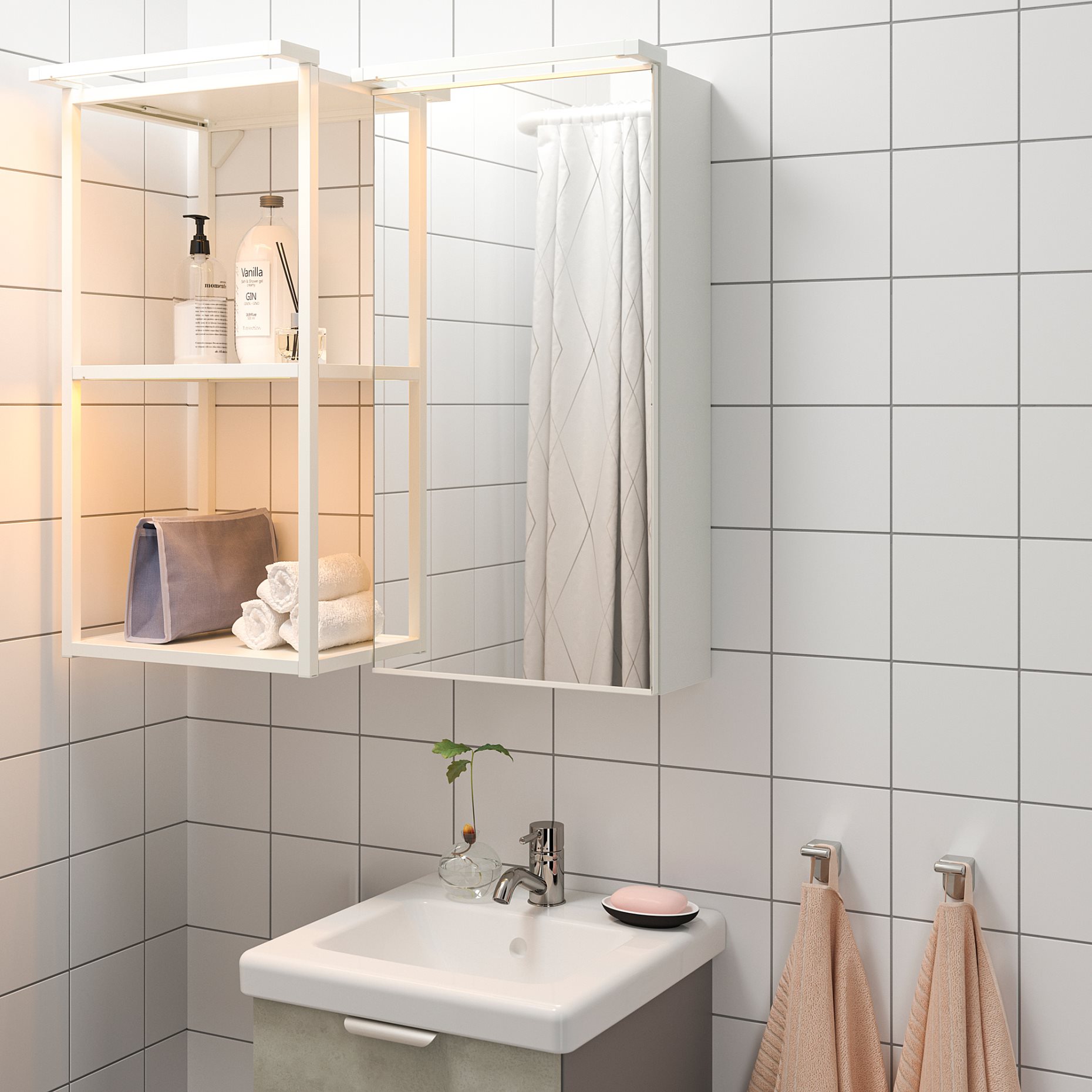 SILVERGLANS, bathroom lighting strip with built-in LED light source/dimmable, 40 cm, 705.286.68