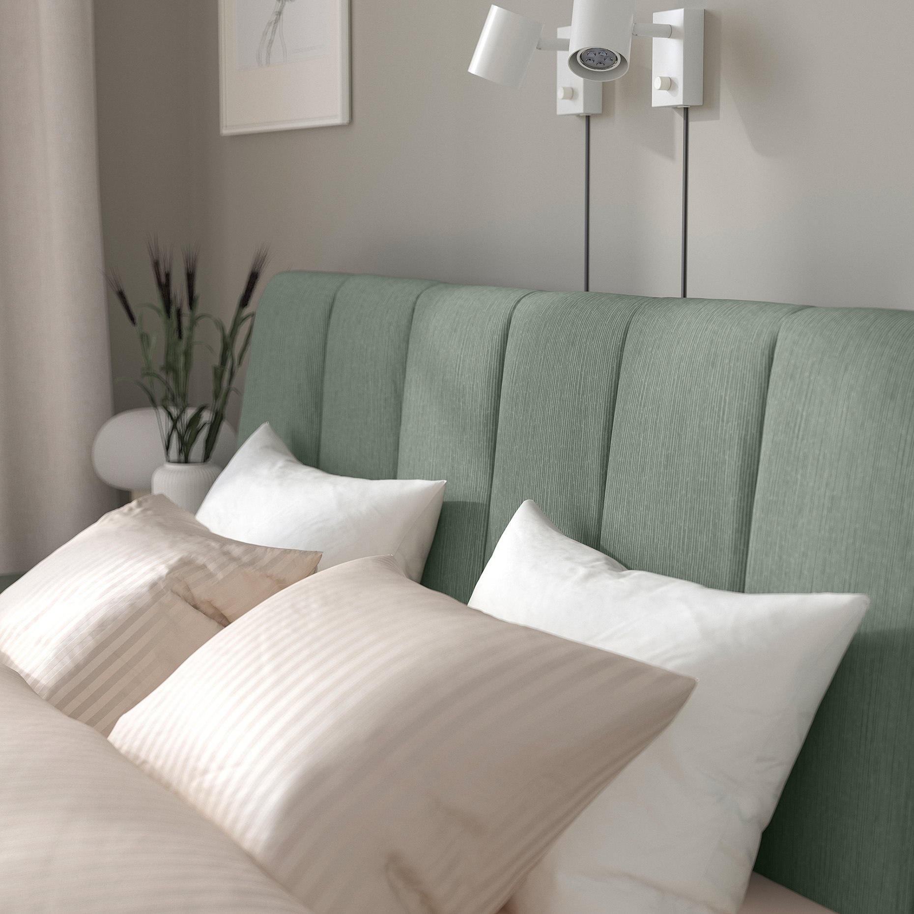 TÄLLÅSEN, upholstered bed frame, 160x200 cm, 705.389.26
