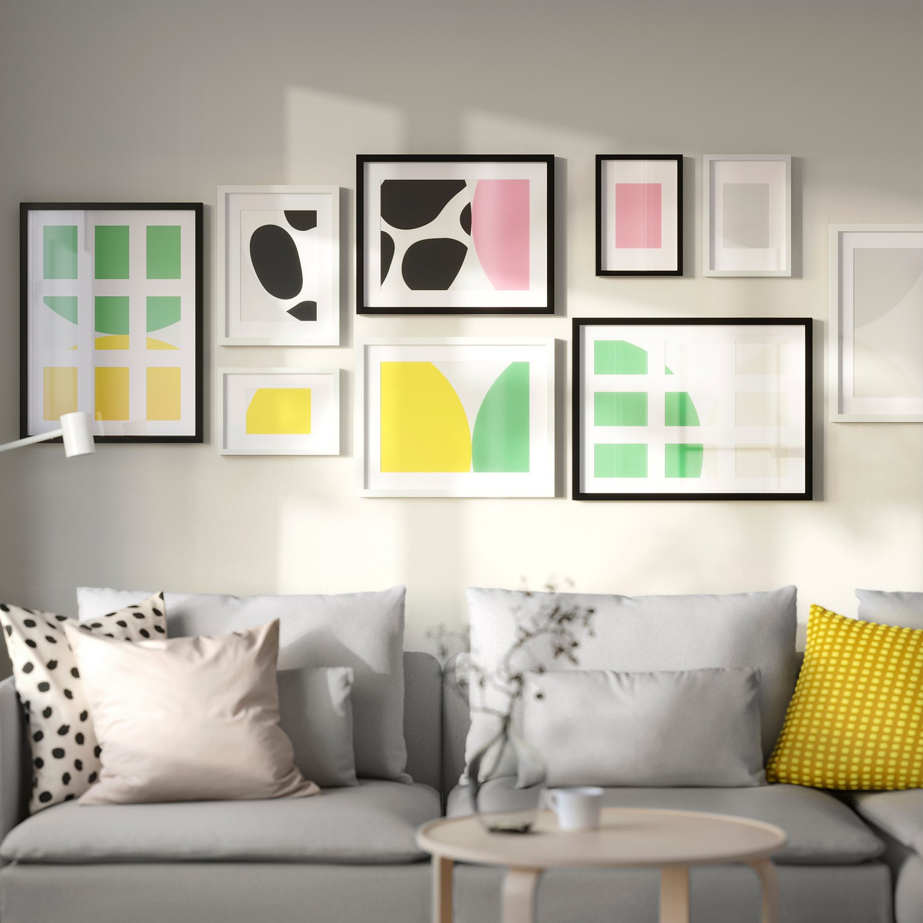 RODALM, frame for 9 pictures, 46x61 cm, 705.537.09