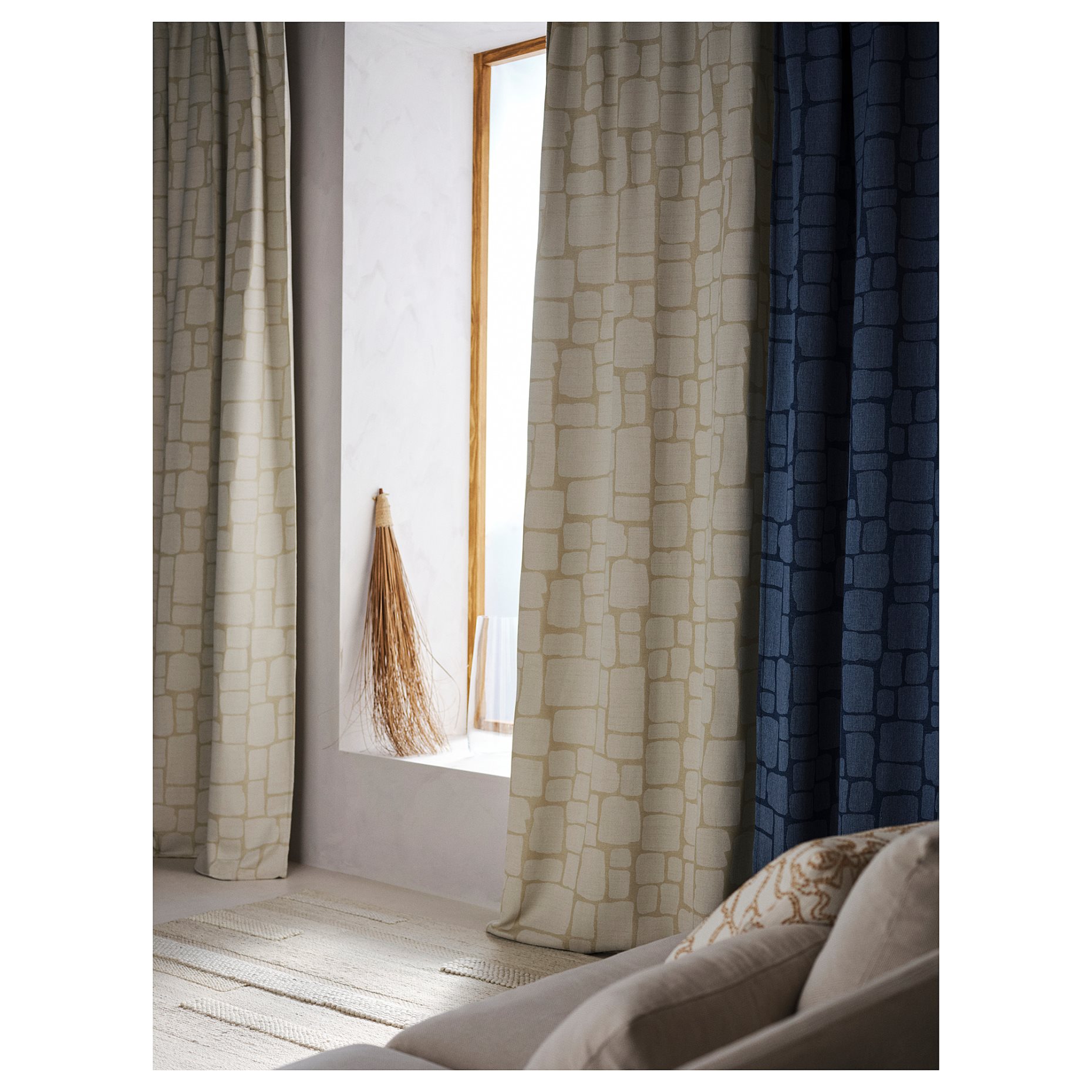 LÖNNSTÄVMAL, block-out curtains 1 pair, 145x300 cm, 705.563.74