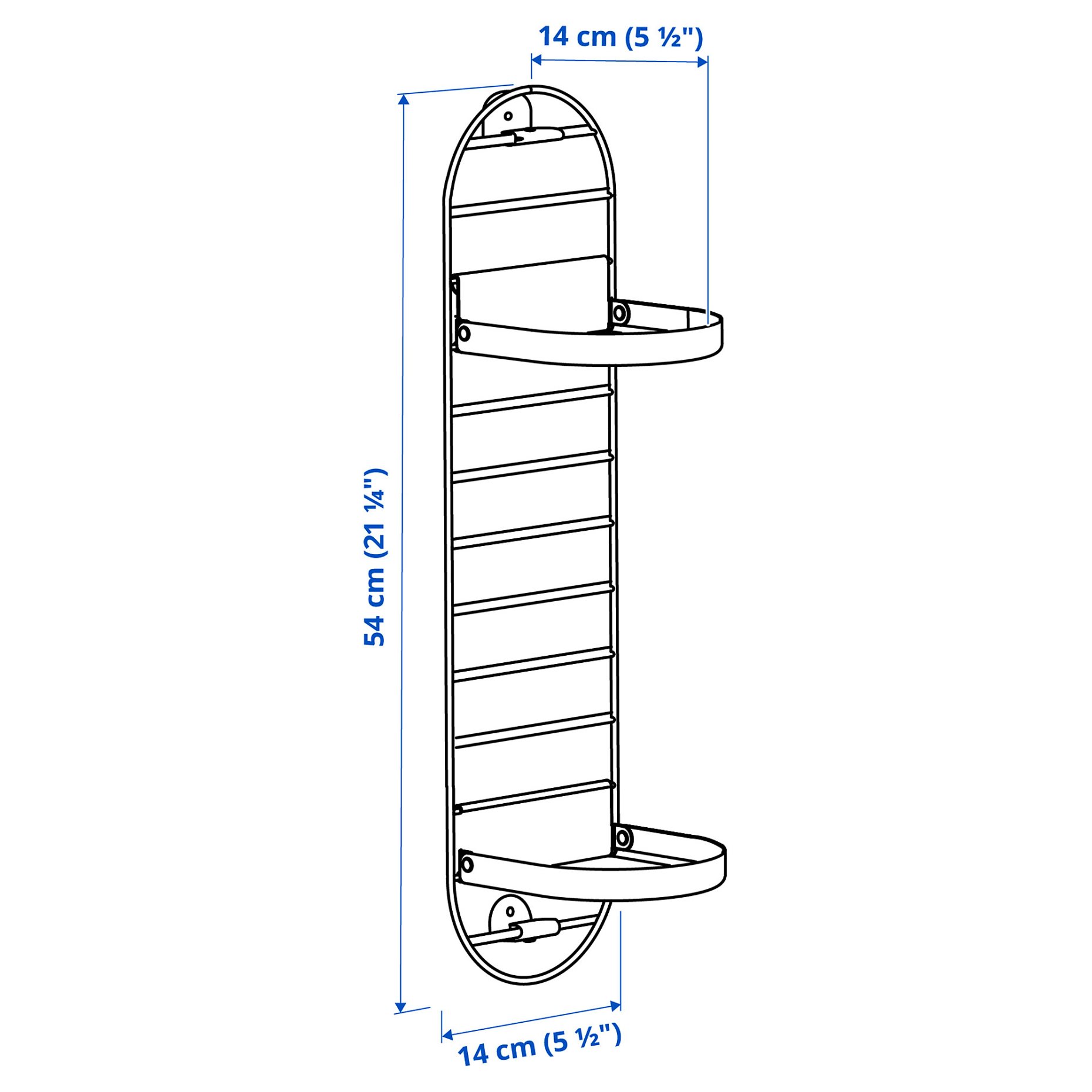 SKUGGRÖNA, wall mounted plant stand, 54 cm, 705.620.11