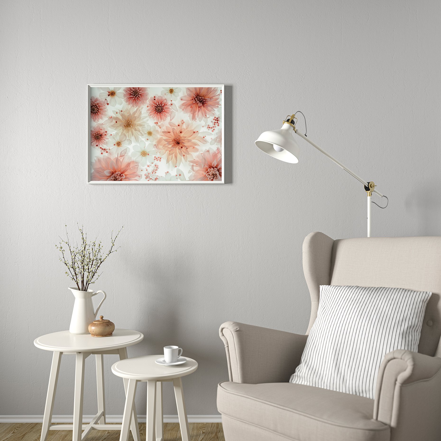 BILD, πόστερ/άνθη-διαφανή, 70x50 cm, 705.788.80