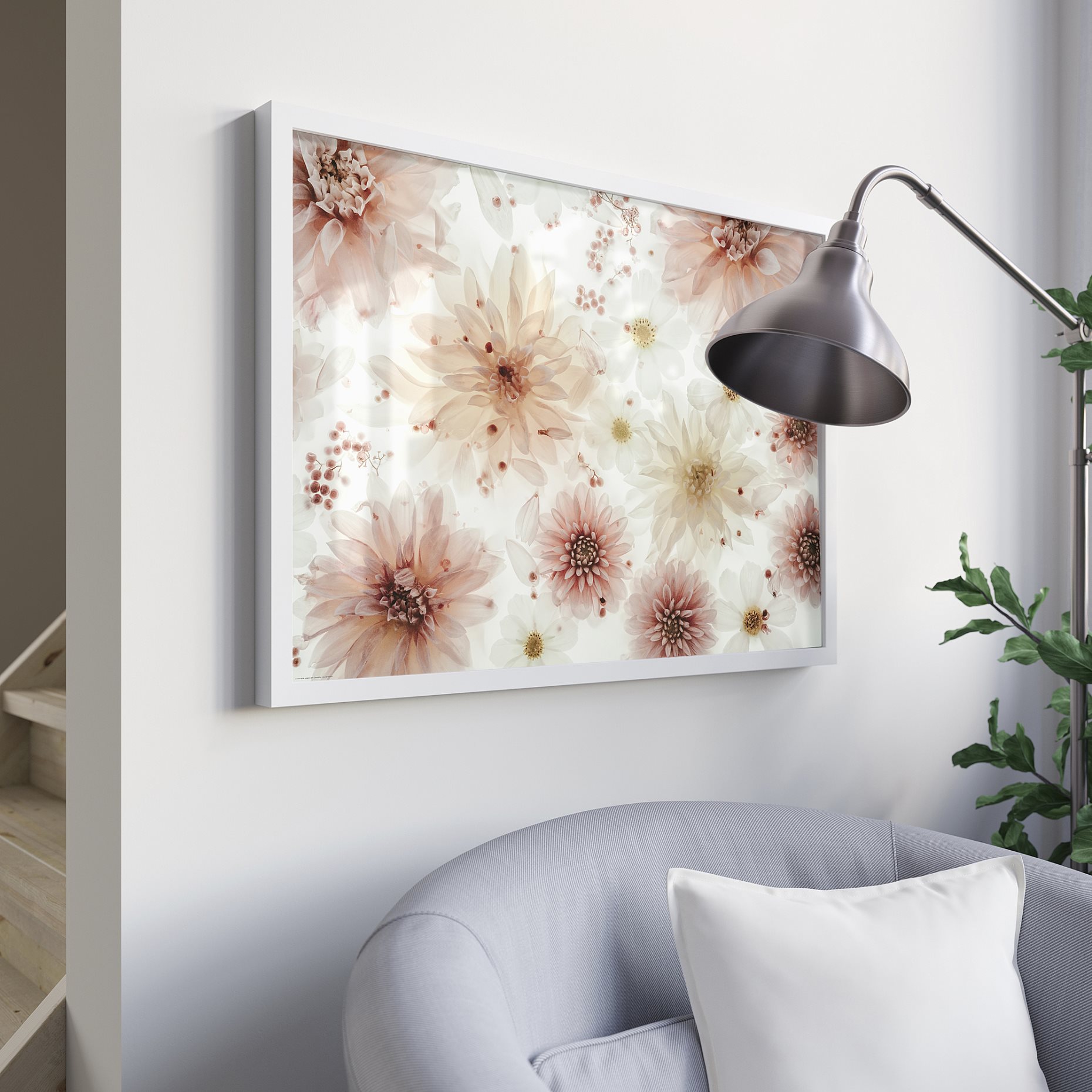 BILD, πόστερ/άνθη-διαφανή, 70x50 cm, 705.788.80