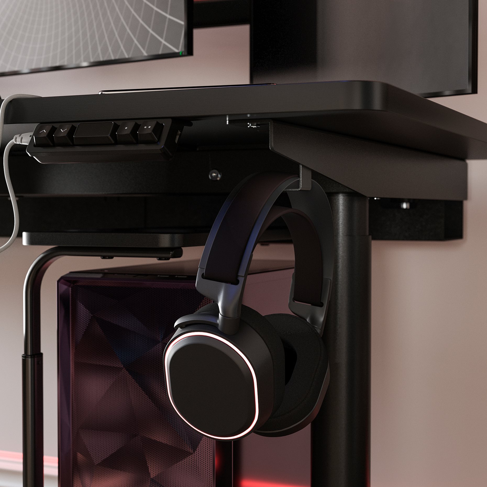 MÅLOMRÅDE, electric gaming desk sit/stand with monitor arms, 180x80 cm, 705.858.09