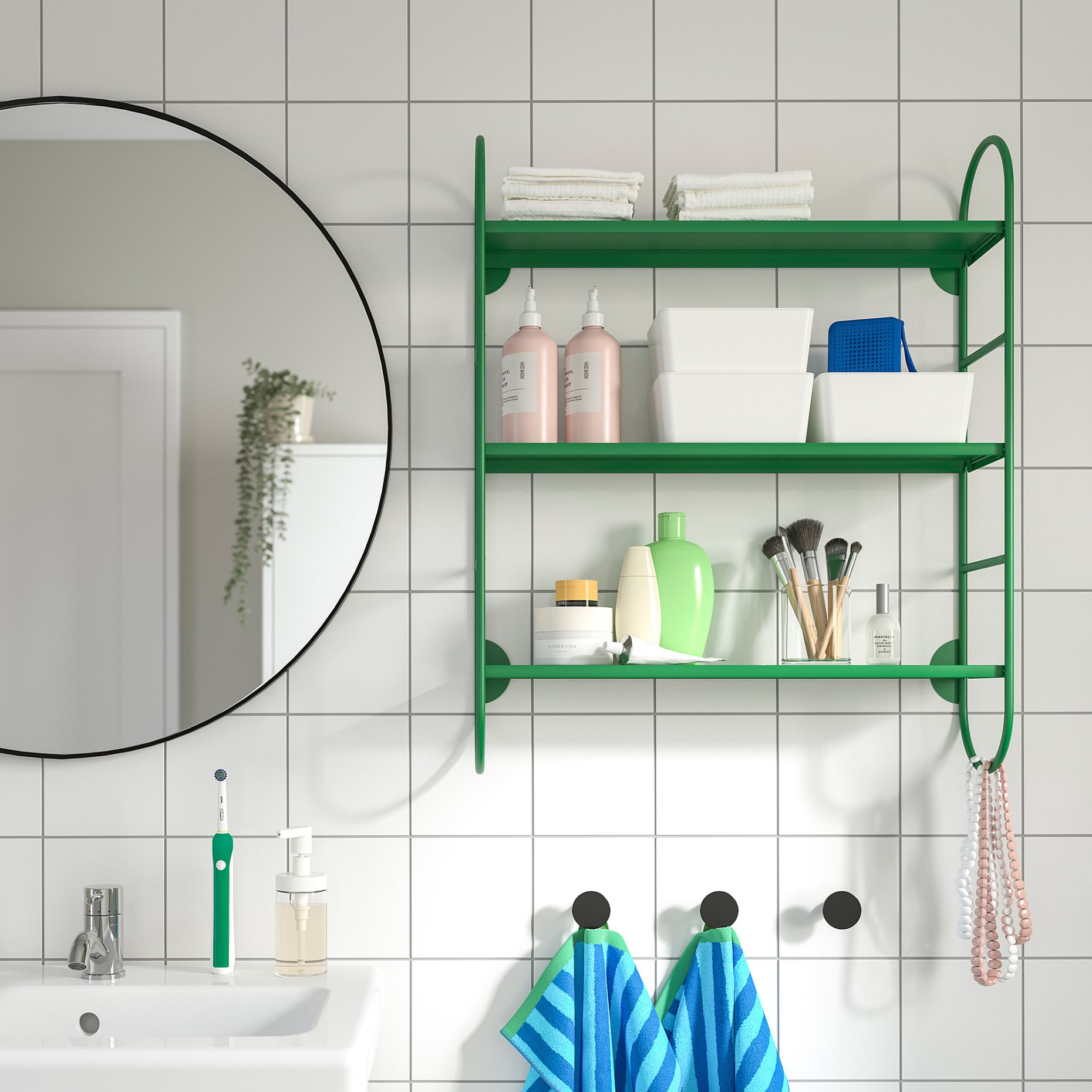 FÄRGSÄTTARE, wall shelf, 60x16x74 cm, 705.957.85