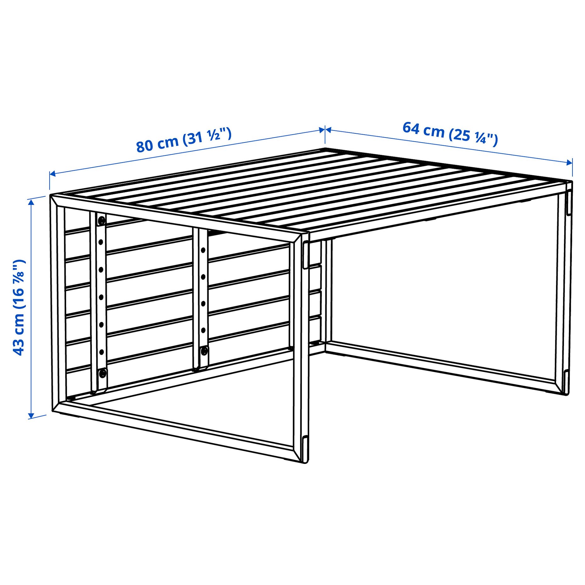 HÅKANSKÄR, coffee table outdoor, 80x64 cm, 705.971.62