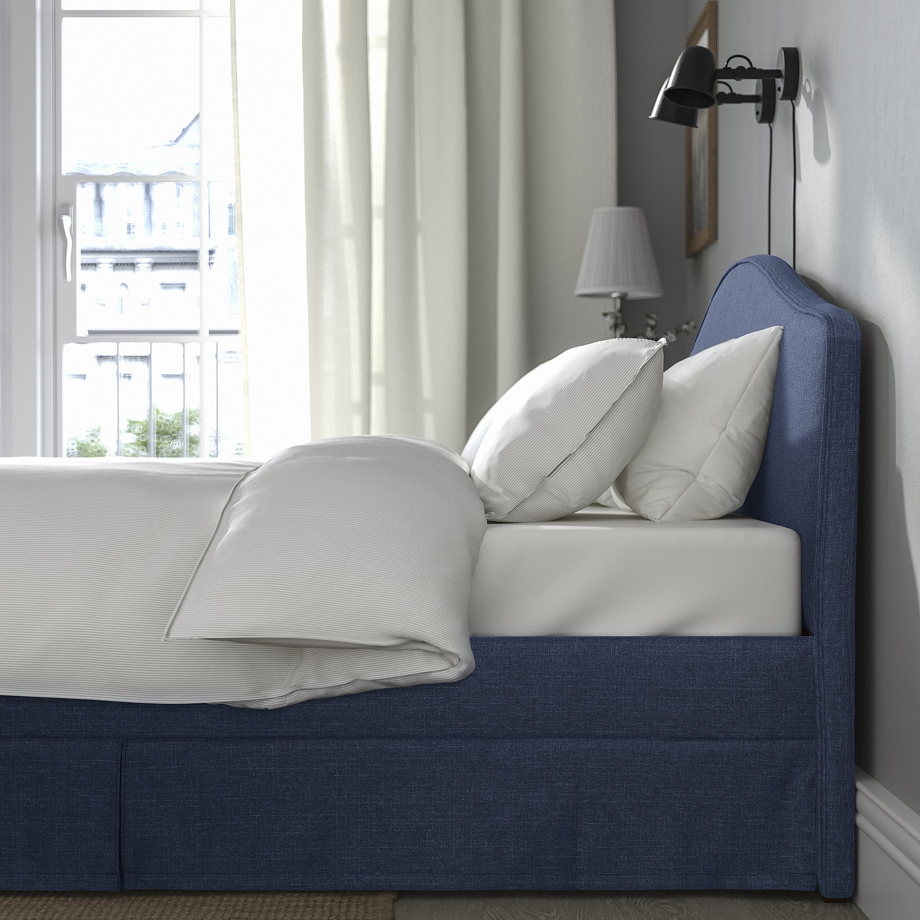 RAMNEFJALL, cover bed frame, 140x200 cm, 706.192.39