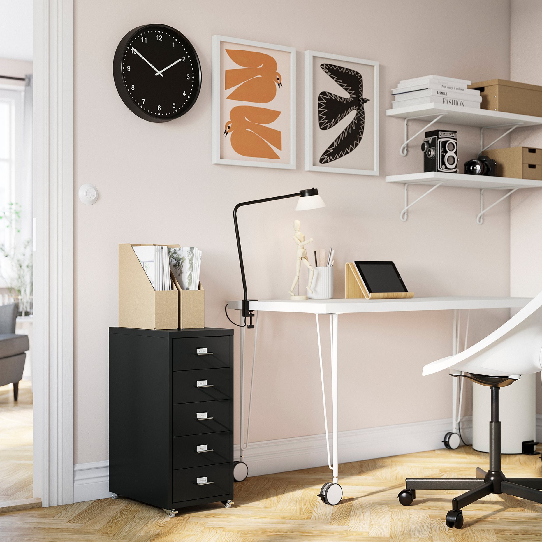 HELMER, συρταριέρα με ροδάκια, 28x65 cm, 706.250.23