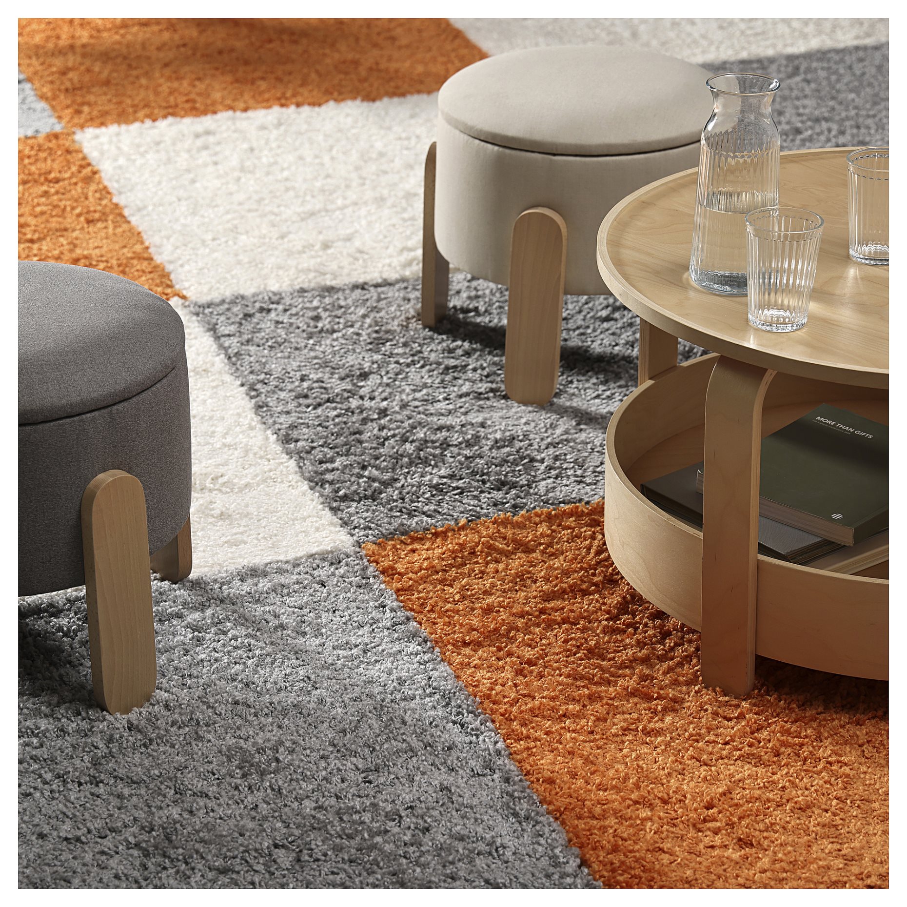 rug high pile, 80x80 cm, 706.287.76