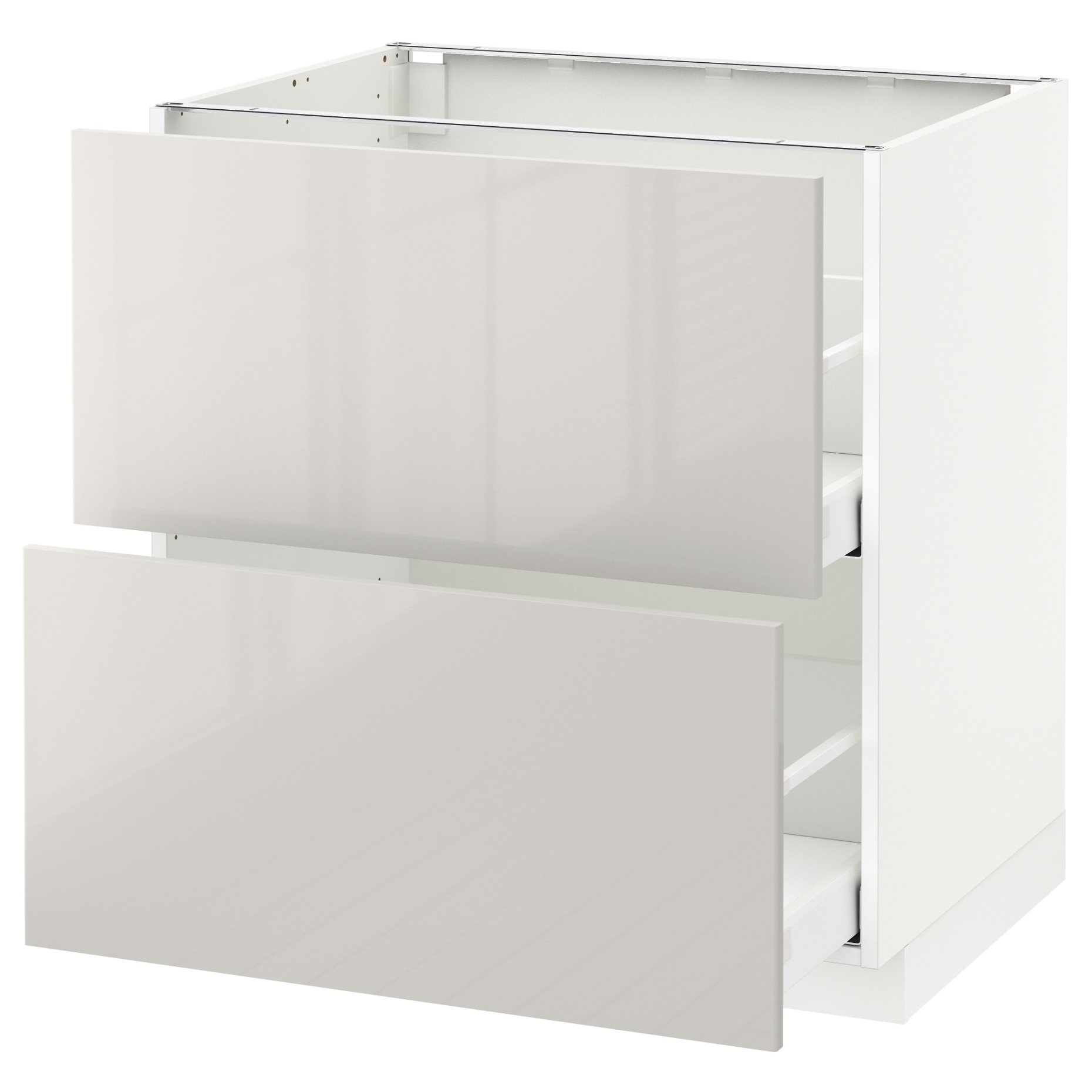 METOD/MAXIMERA, base cabinet 2 fronts/2 high drawers, 791.683.98