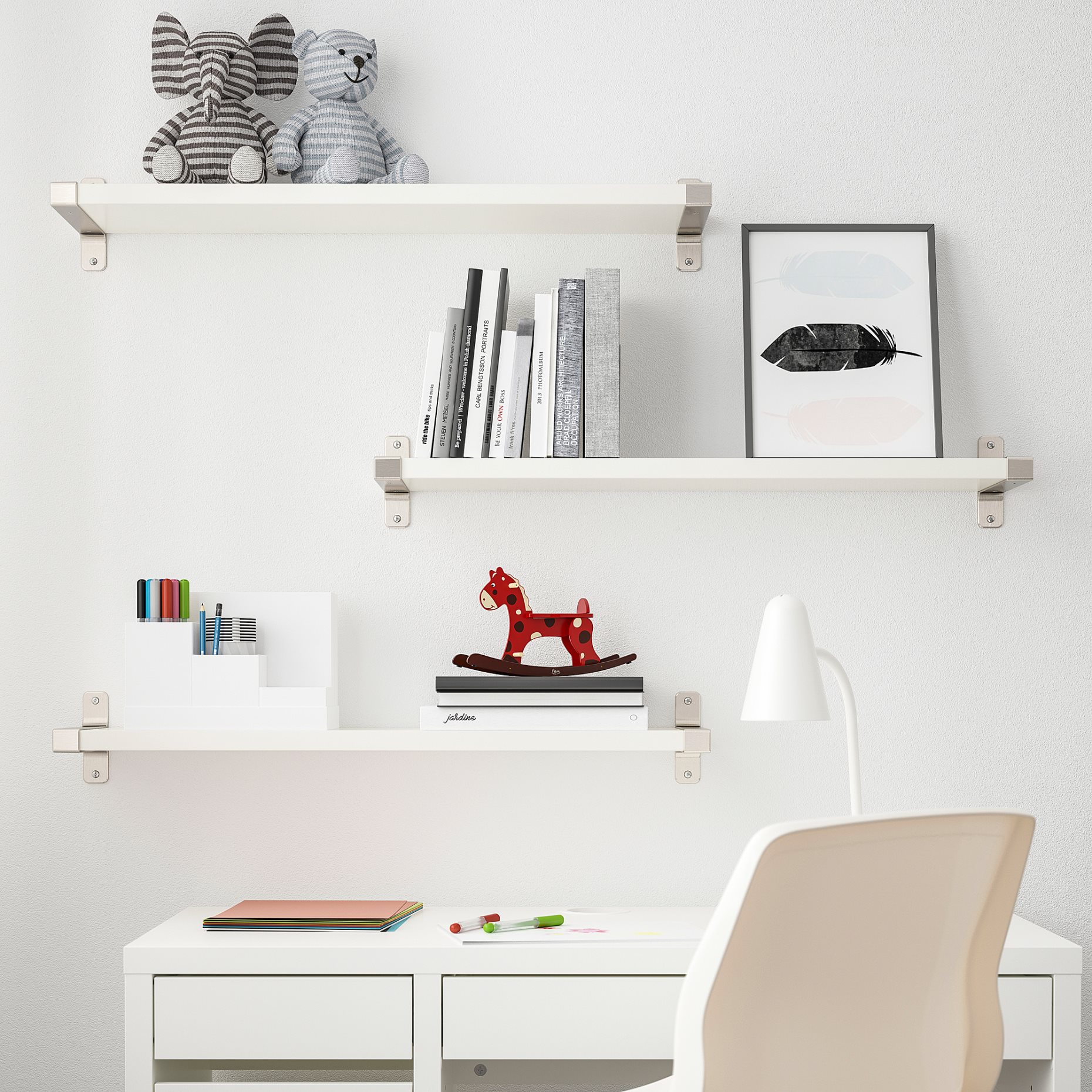 BERGSHULT/GRANHULT, wall shelf combination, 80x20 cm, 792.910.82