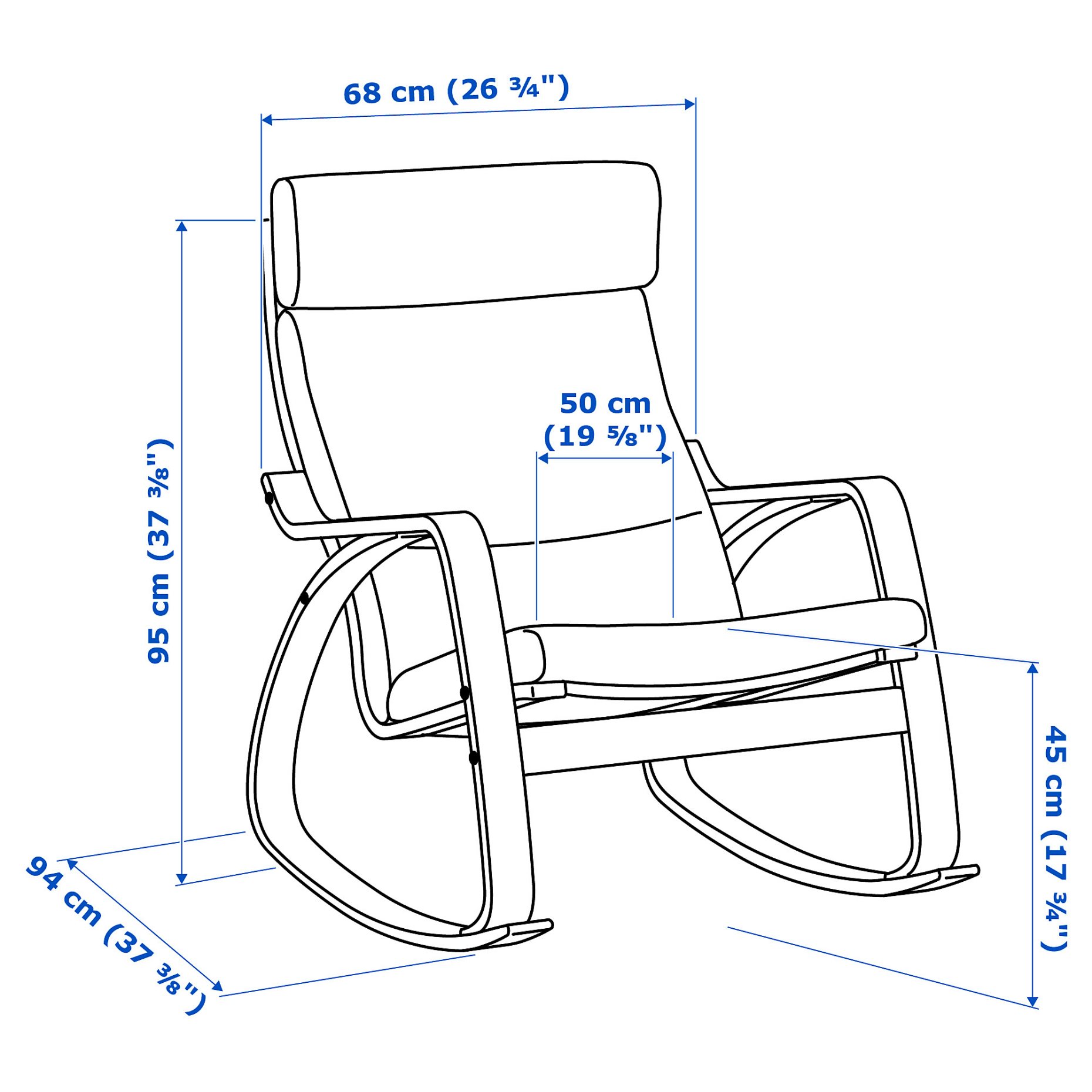 POÄNG, rocking-chair, 793.958.43