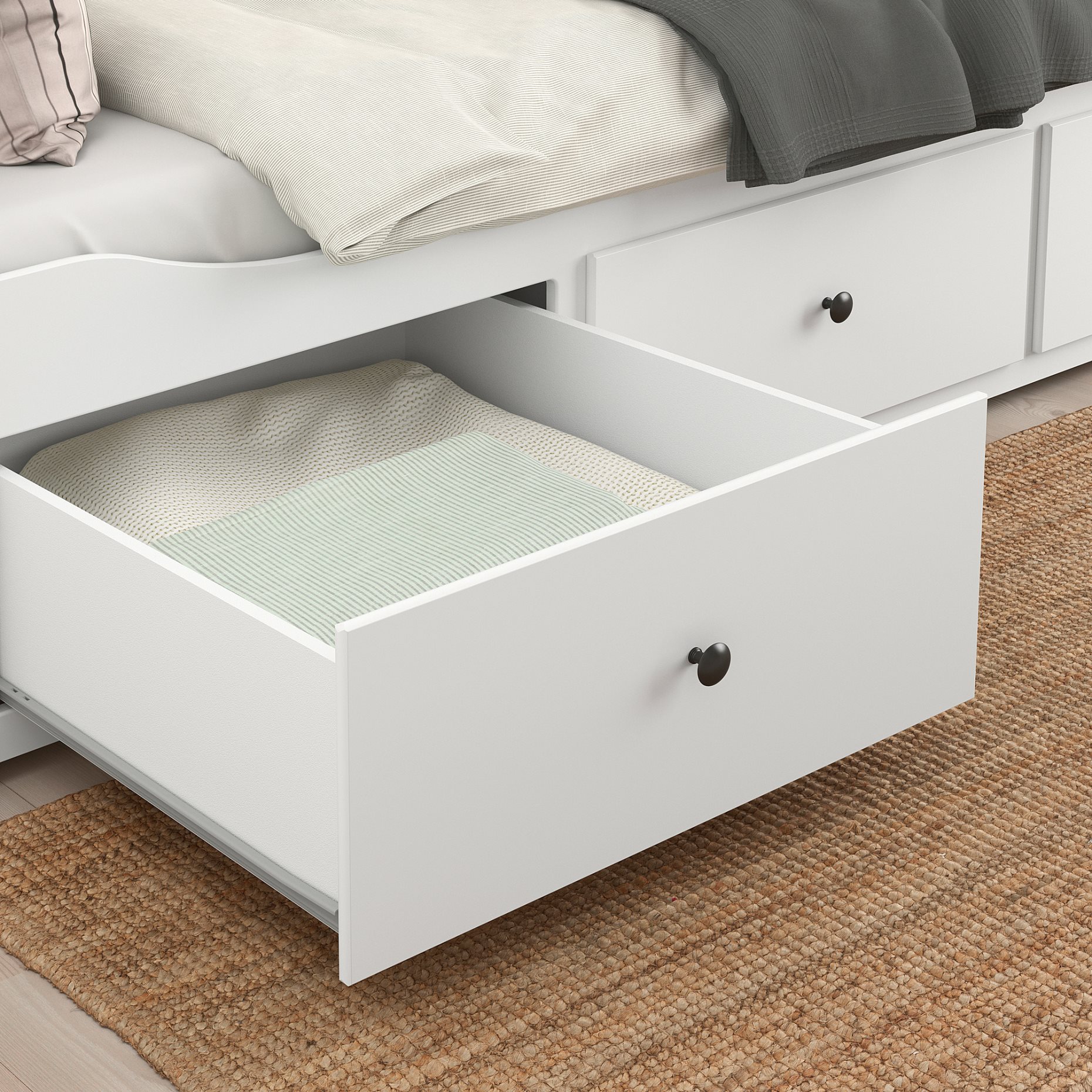 HEMNES, κρεβάτι επισκέπτη day bed 3 συρτάρια/2 στρώματα, 80x200 cm, 794.281.17