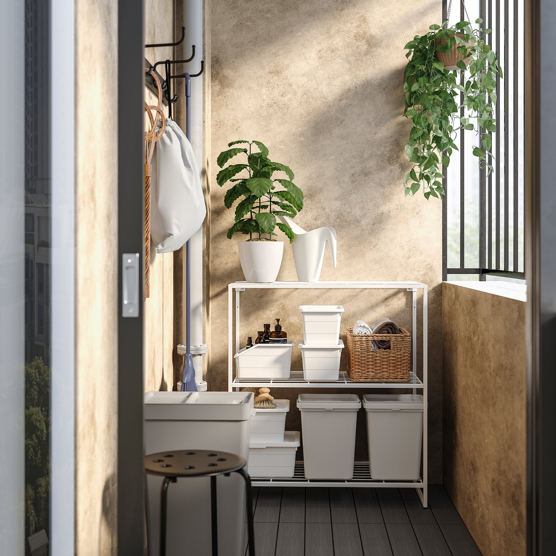 JOSTEIN, shelving unit/in/outdoor/wire, 81x40x90 cm, 794.369.52