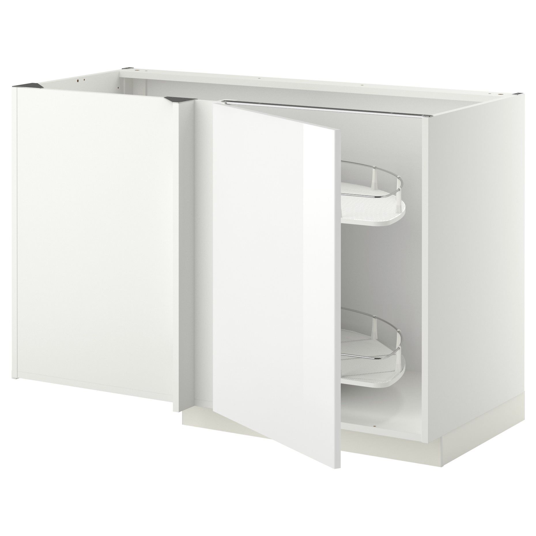 METOD, corner base cabinet with pull-out fitting, 128x68 cm, 794.576.33