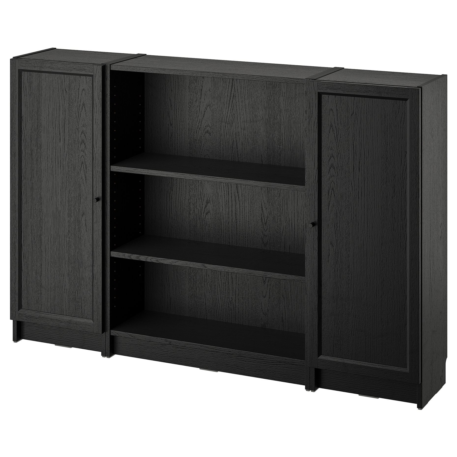 BILLY/OXBERG, bookcase combination with doors, 160x106 cm, 794.835.90
