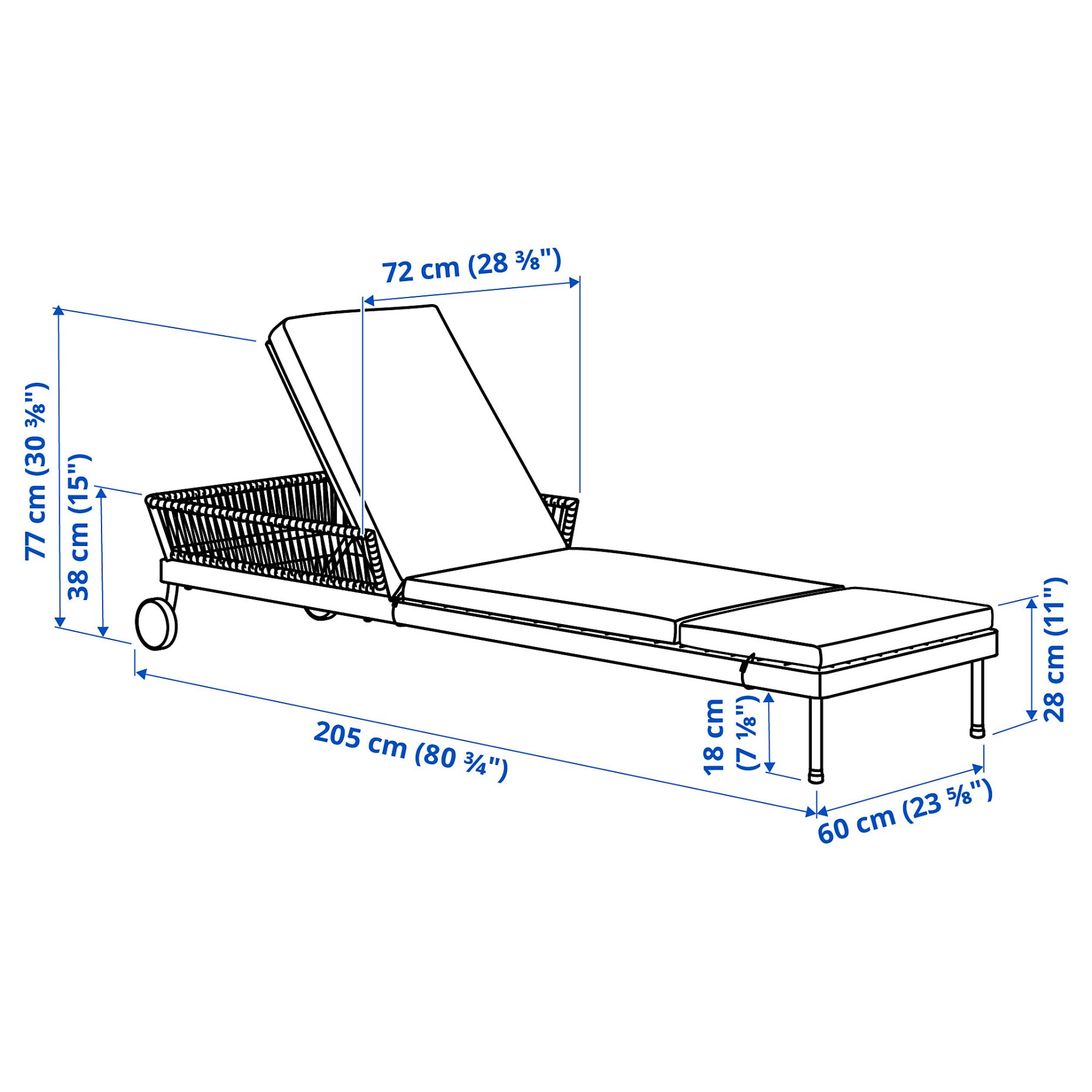SEGERÖN, sun lounger, outdoor, 794.948.57