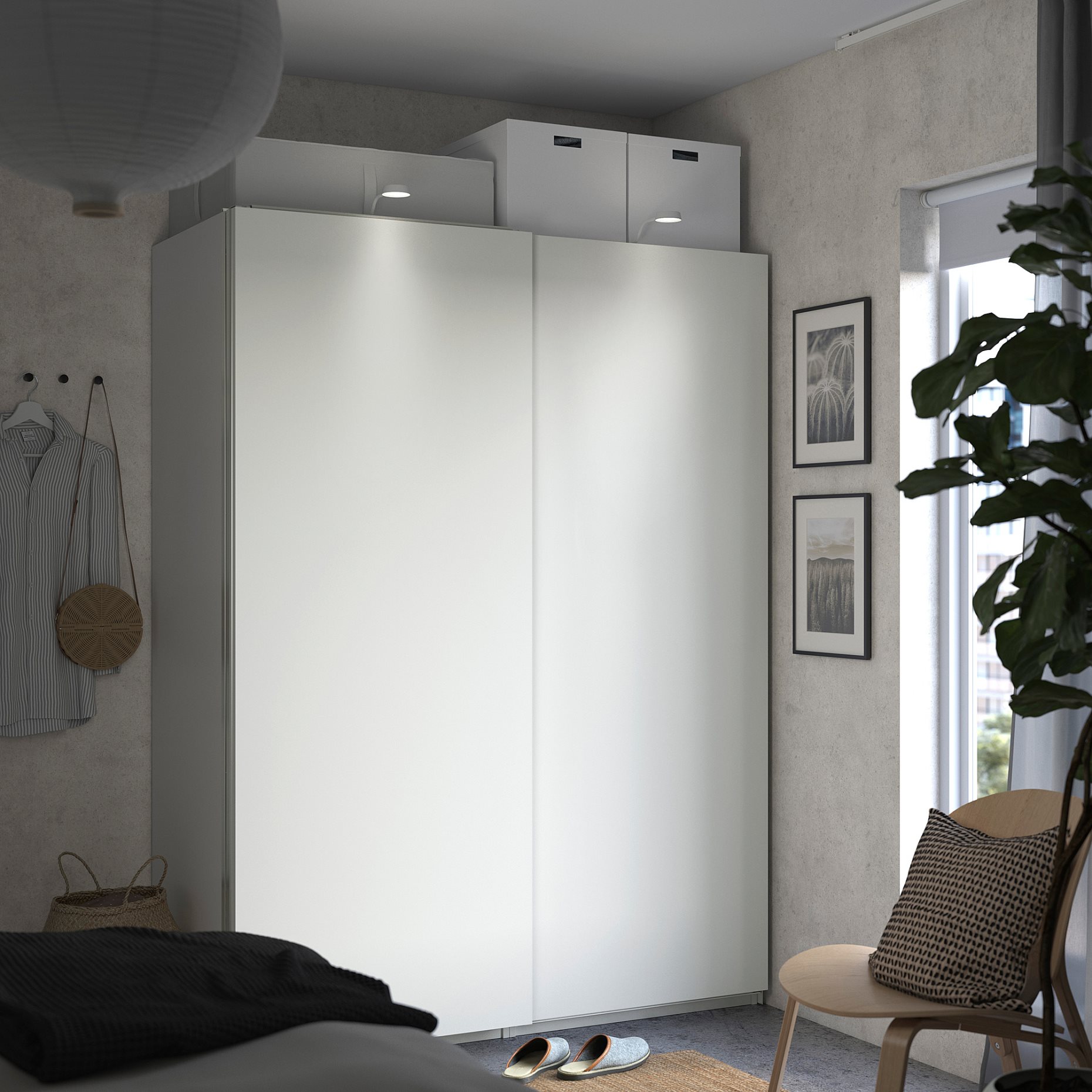 PAX/HASVIK, wardrobe combination, 150x66x201 cm, 795.027.96