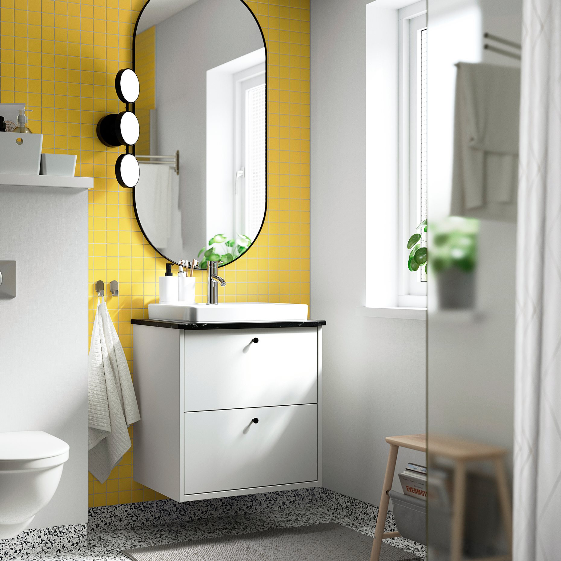 HAVBACK/ORRSJON, wash-stand with drawers/wash-basin/tap, 62x49x71 cm, 795.213.37