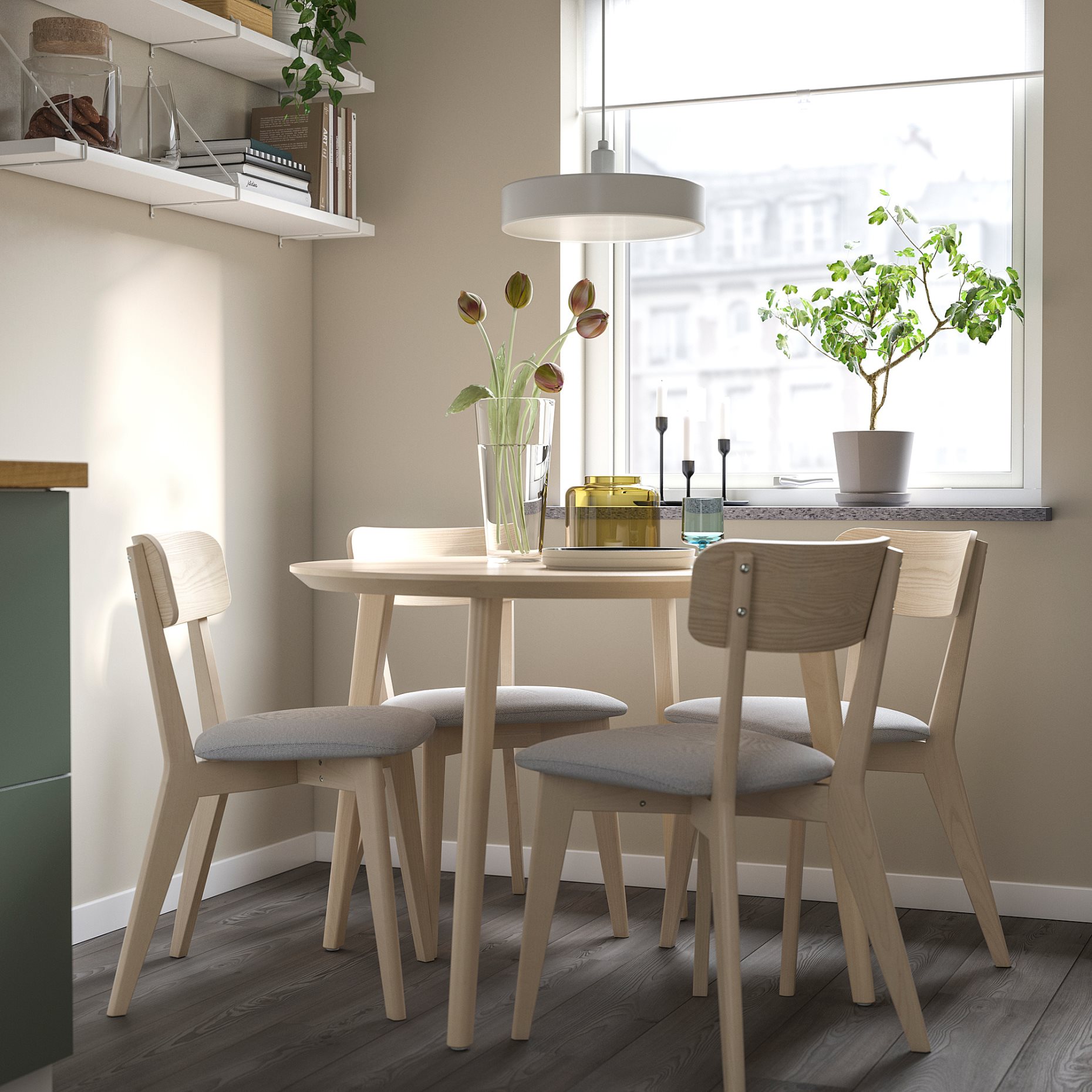 LISABO/LISABO, table and 4 chairs, 105 cm, 795.548.51