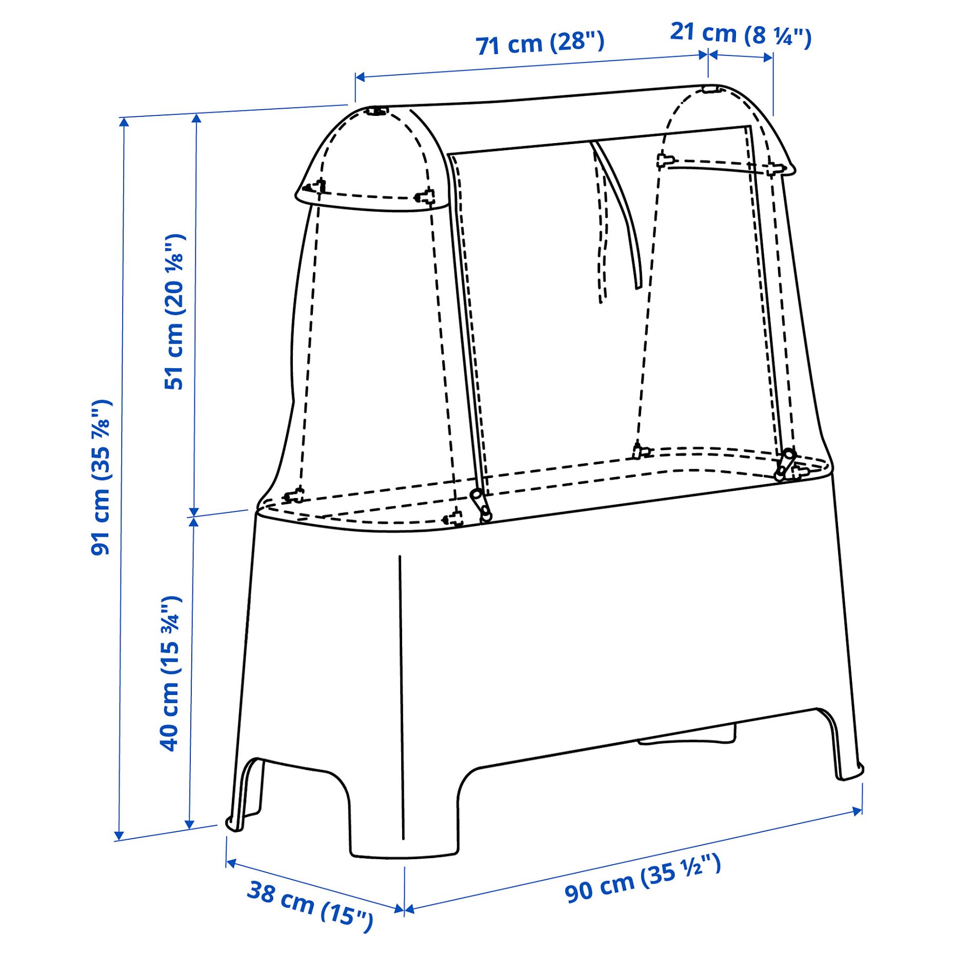 ASPAREN, κασπό θερμοκήπιο/εξωτερικού χώρου, 89x38x91 cm, 795.775.60