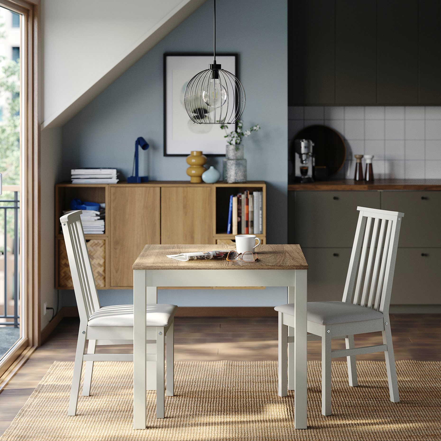 ÅLHULT / ÅLHULT, table and 2 chairs, 80x74 cm, 796.100.98