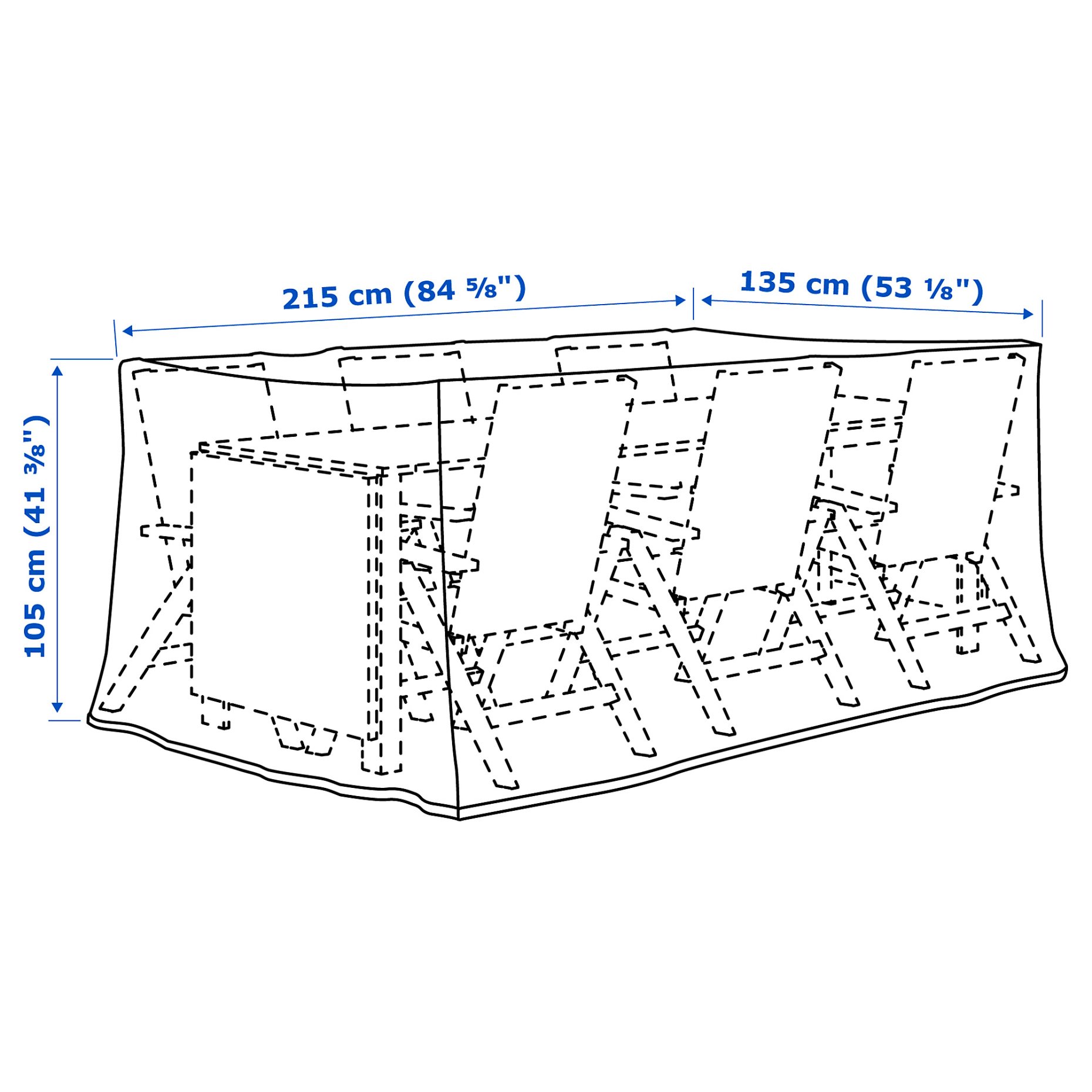TOSTERÖ, cover for furniture set, 802.923.25