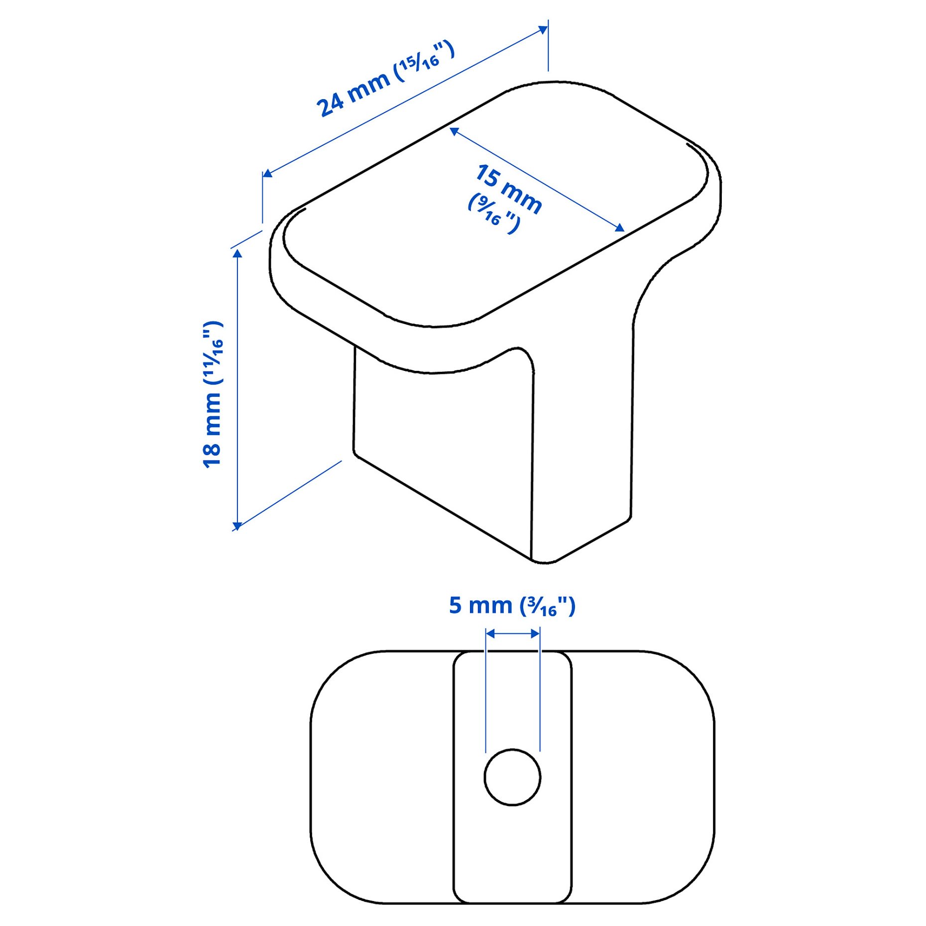 HACKÅS, knob, 2 pack, 803.397.90