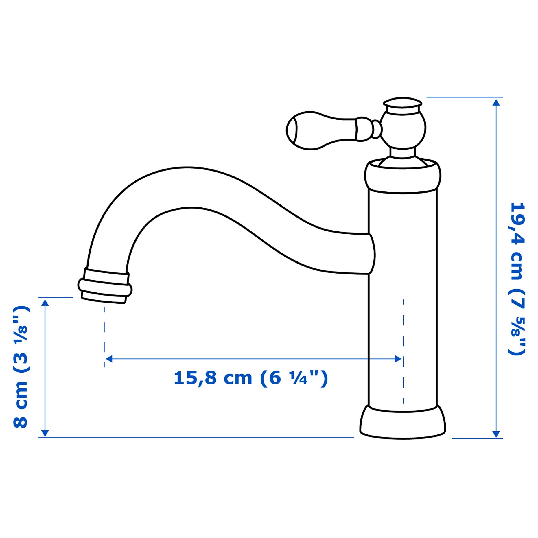 HAMNSKÄR, wash-basin mixer tap with strainer, 803.430.75