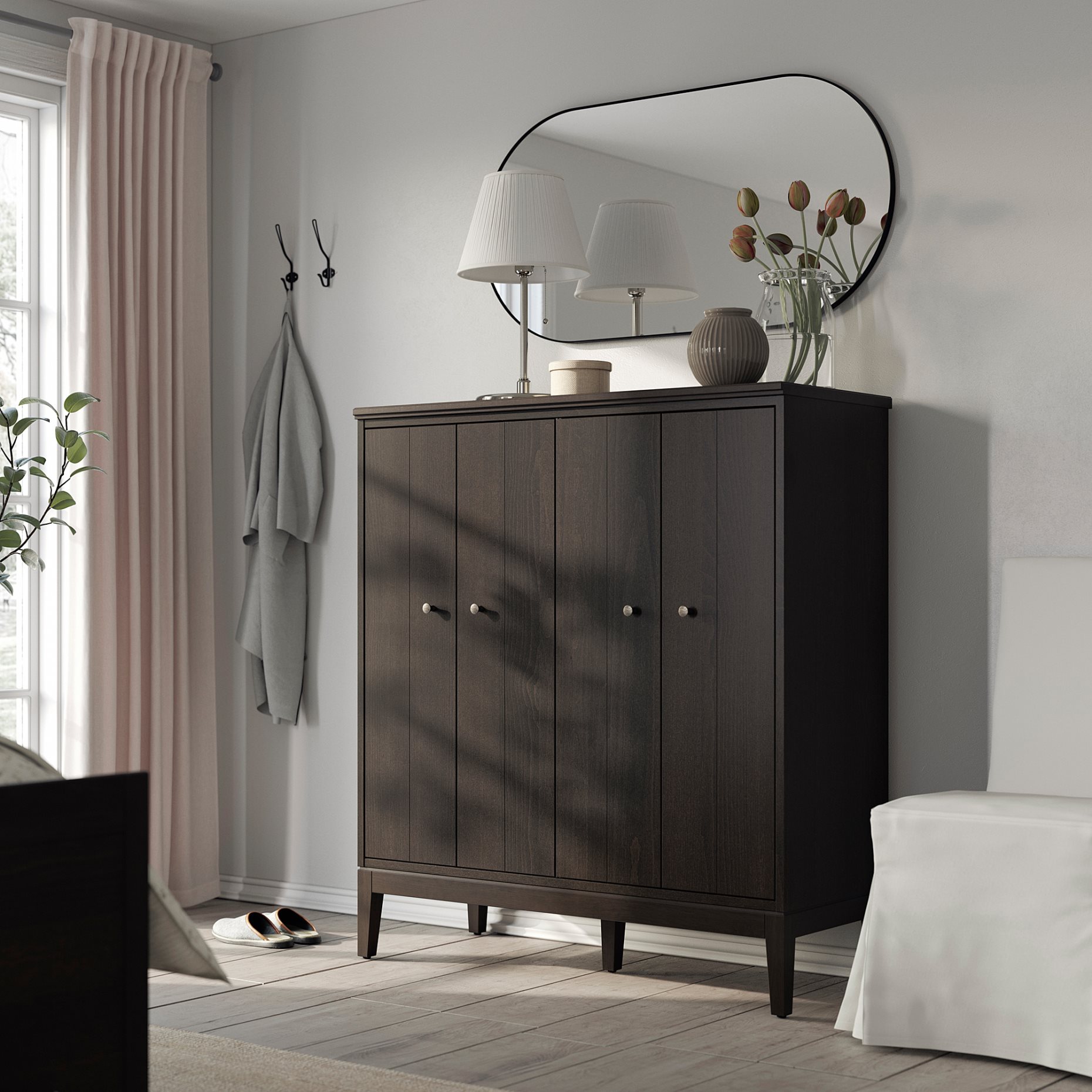 IDANÄS, cabinet with bi-folding doors, 121x135 cm, 804.588.20