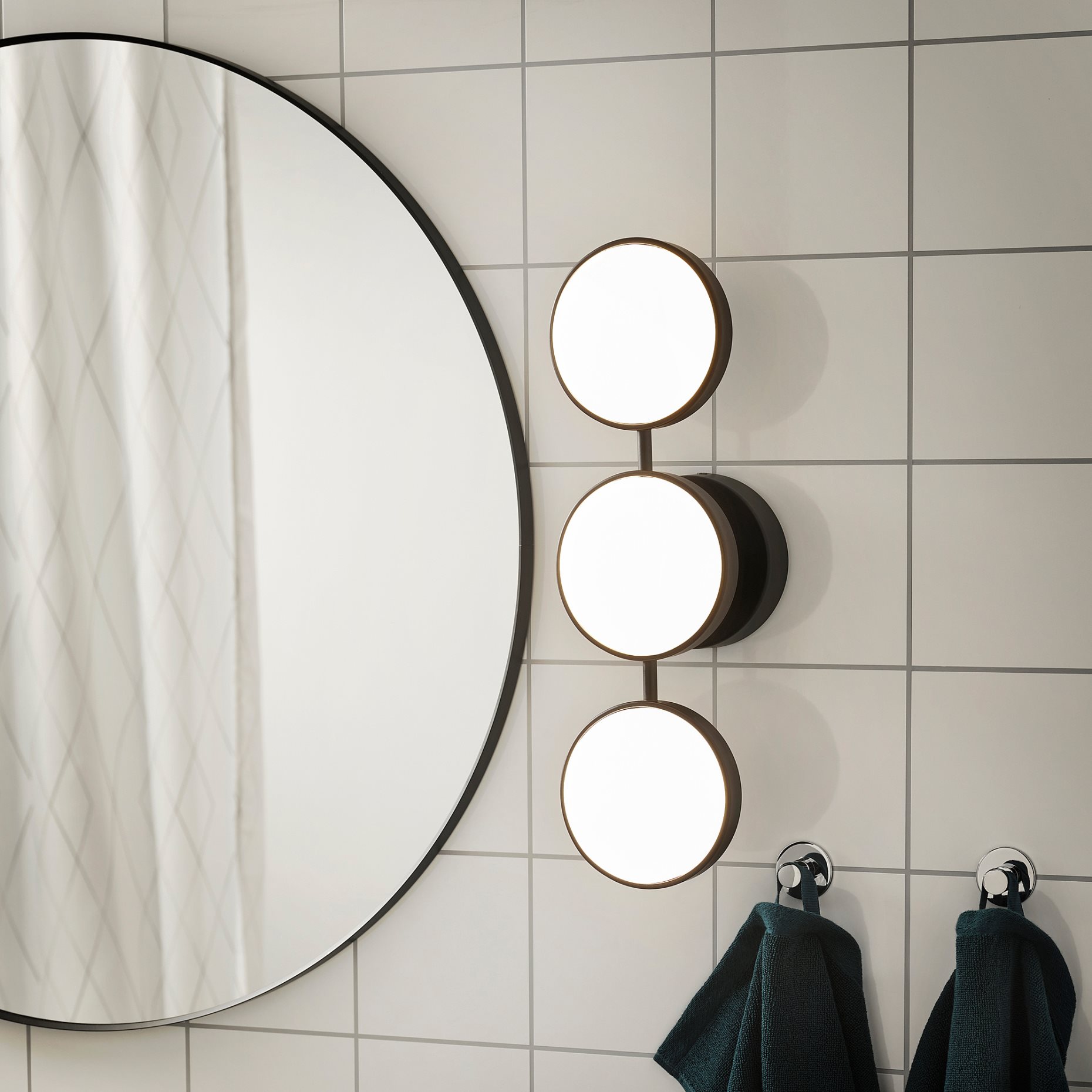 KABOMBA, φωτιστικό τοίχου με ενσωματωμένο φωτισμό LED/συμβατός με ροοστάτη/ματ, 47x14 cm, 804.852.82