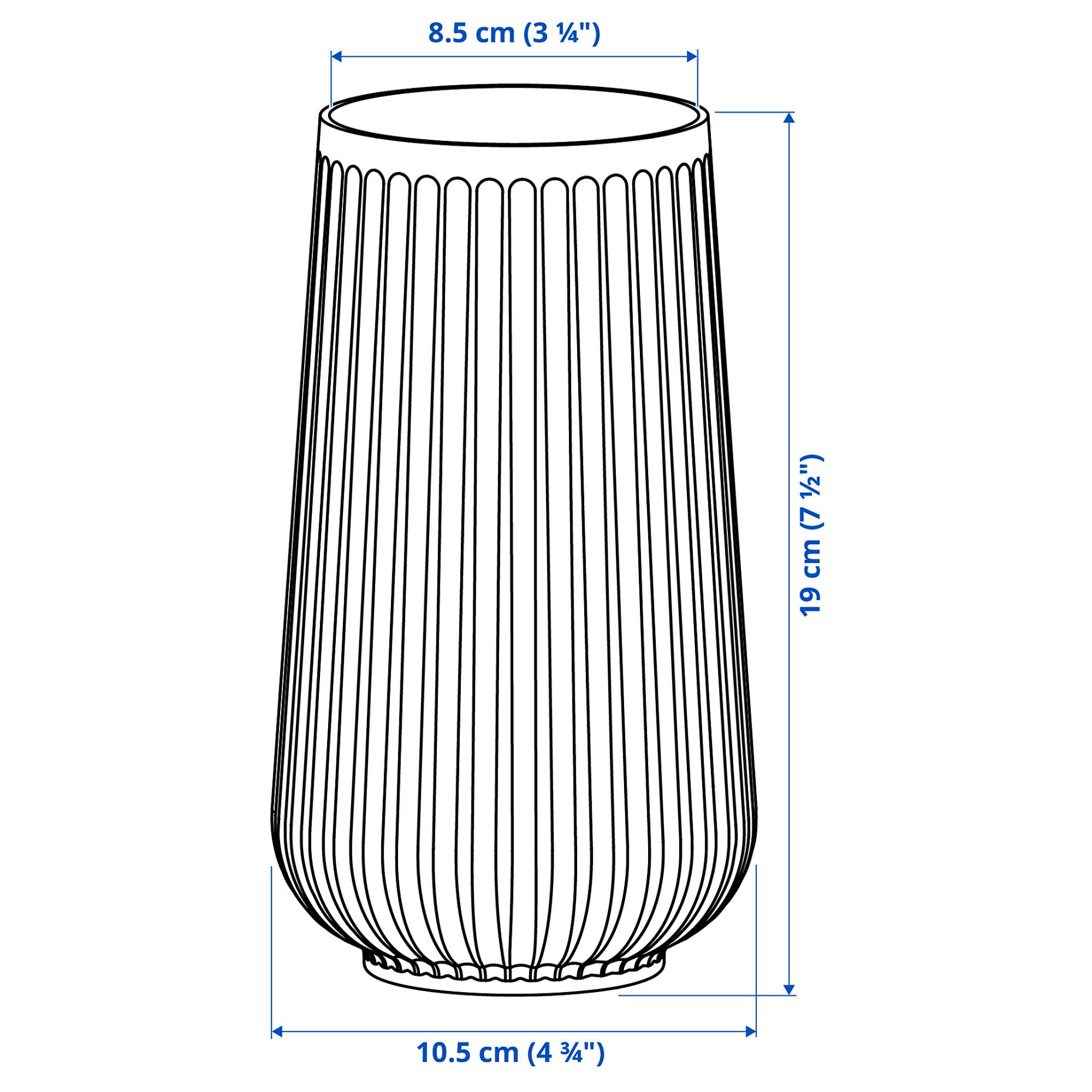 GRADVIS, βάζο, 19 cm, 805.029.22