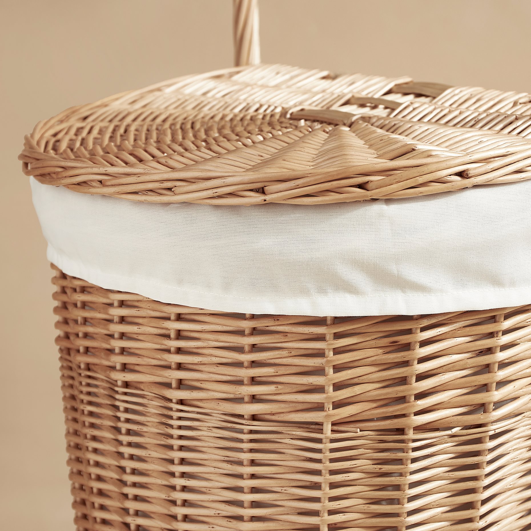 TOLKNING, laundry basket with wheels/handmade, 31 l, 805.126.24