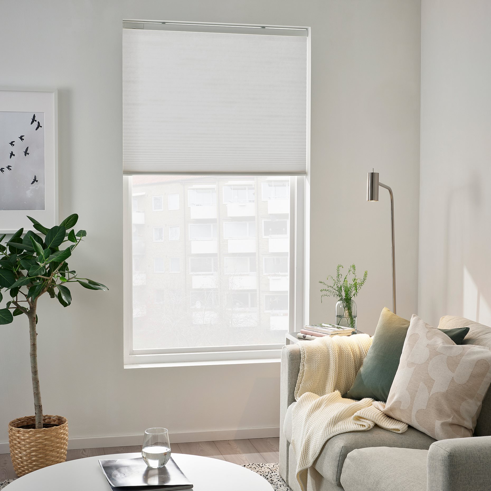 PRAKTLYSING, cellular blind/smart wireless/battery-operated, 60x195 cm, 805.142.51