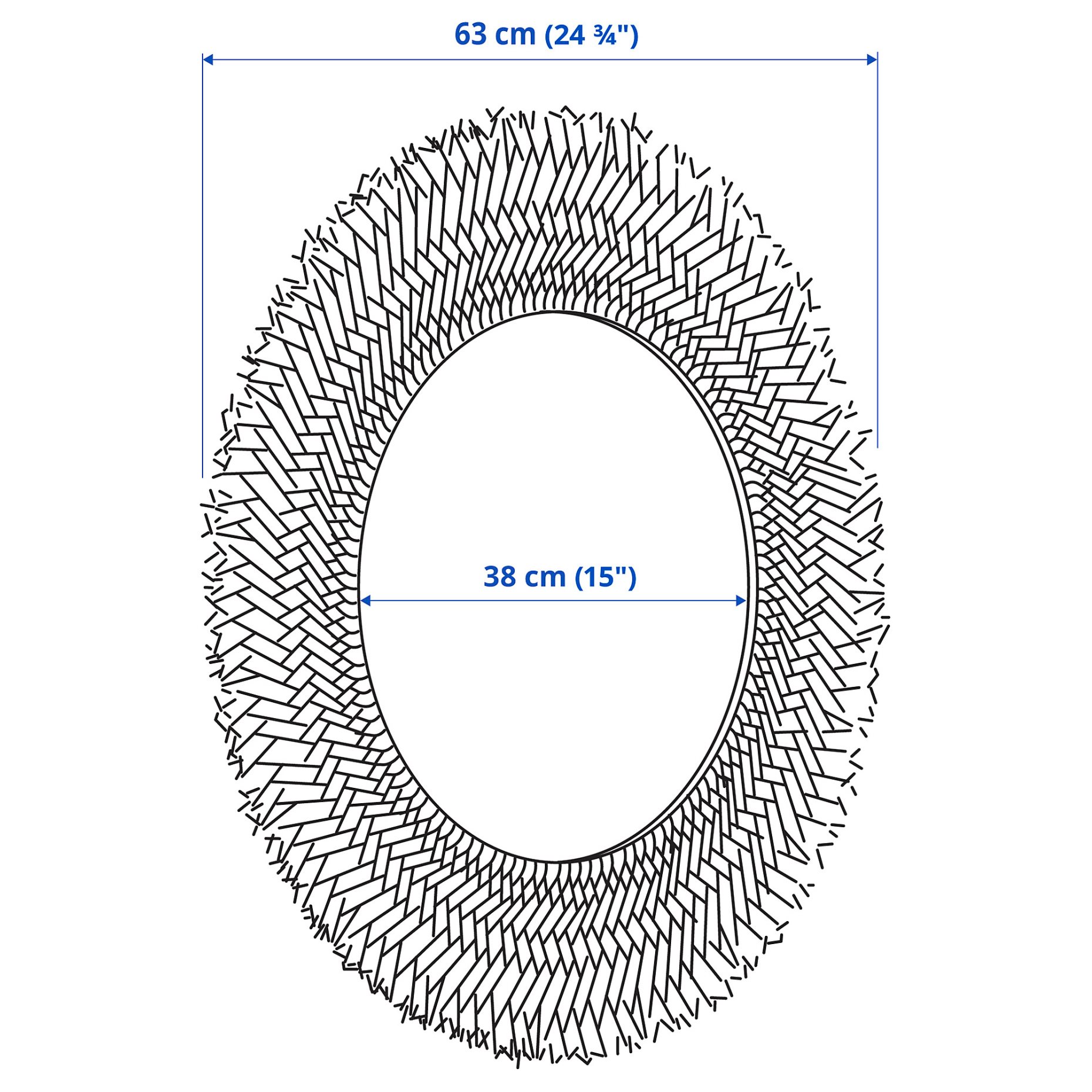 VRIGSTAD, mirror/handmade, 63 cm, 805.184.66