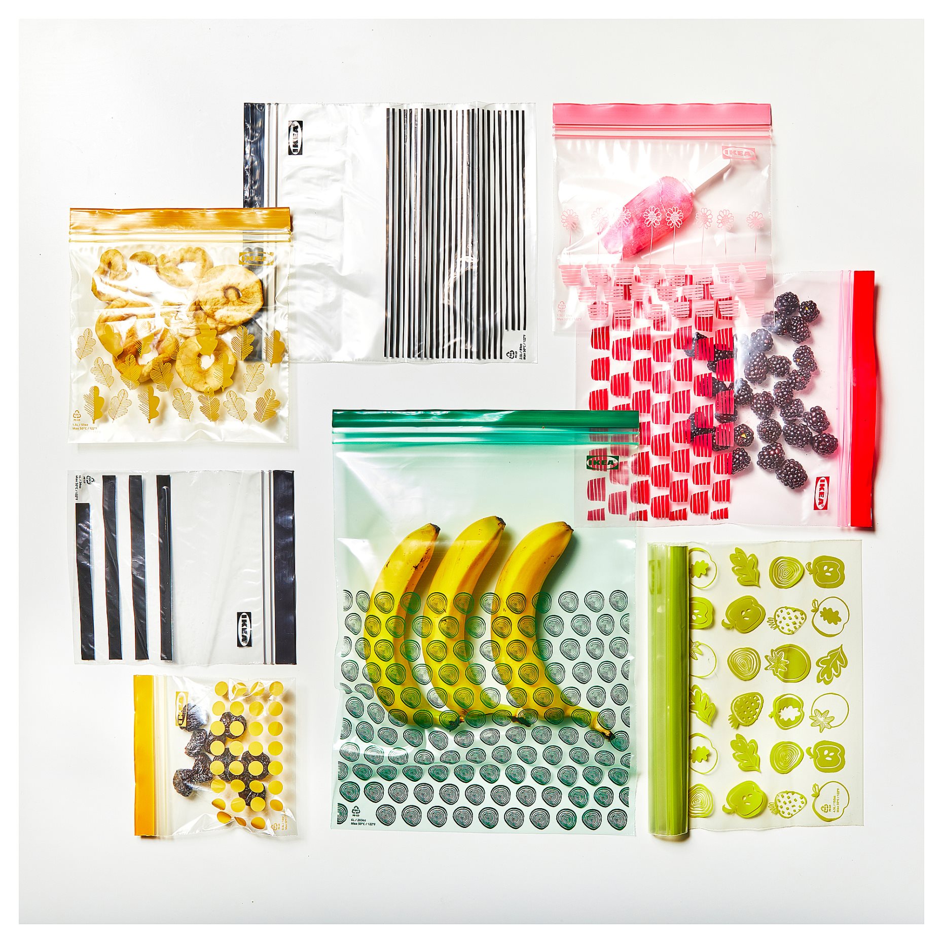 ISTAD, επανασφραγιζόμενη σακούλα τροφίμων με σχέδια, 50 τεμ., 805.256.74