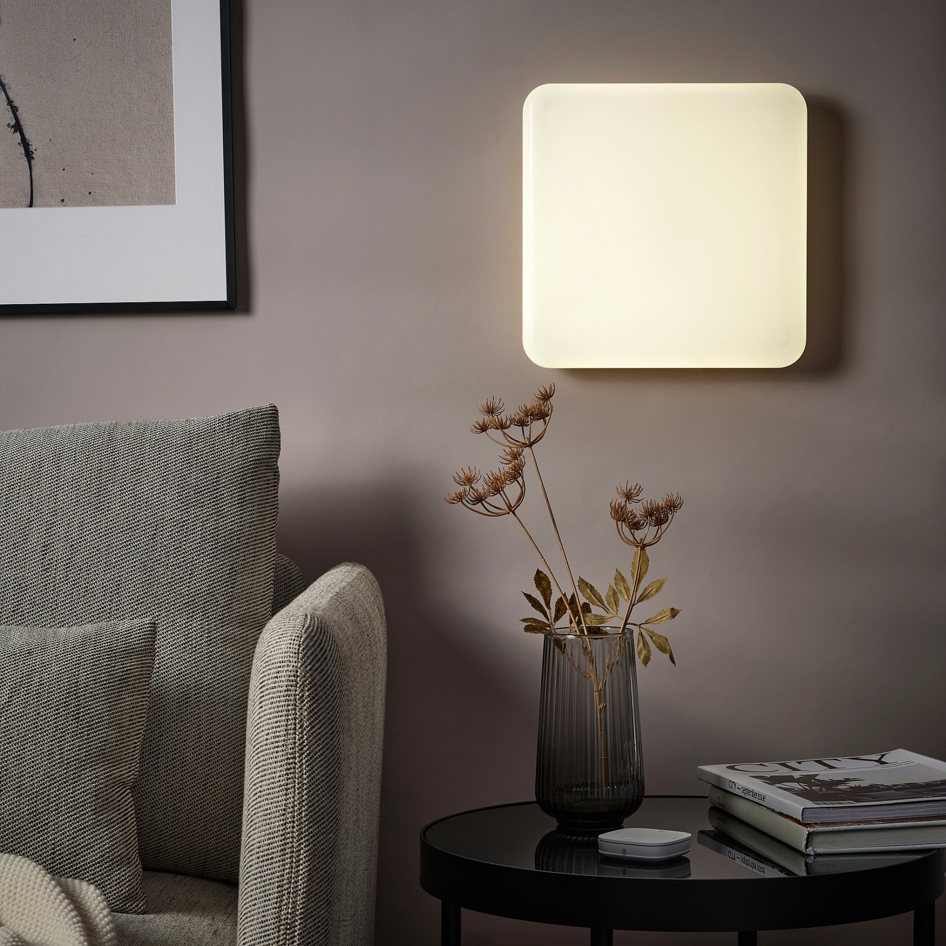 JETSTROM, wall panel with built-in LED light source/smart/dimmable/wired-in/colour/white spectrum, 30x30 cm, 805.360.74