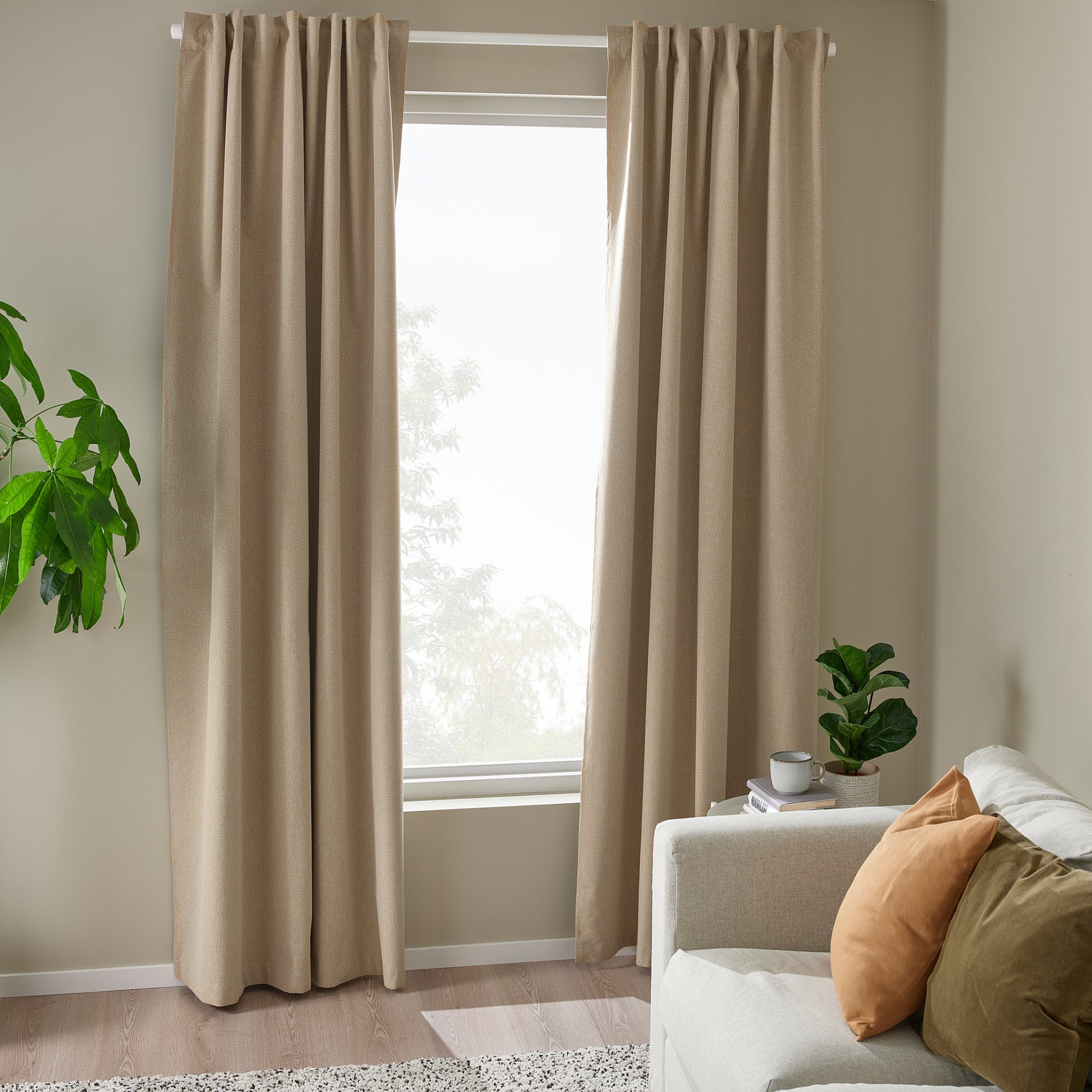 ROSENMANDEL, room darkening curtains/1 pair, 135x300 cm, 805.390.77