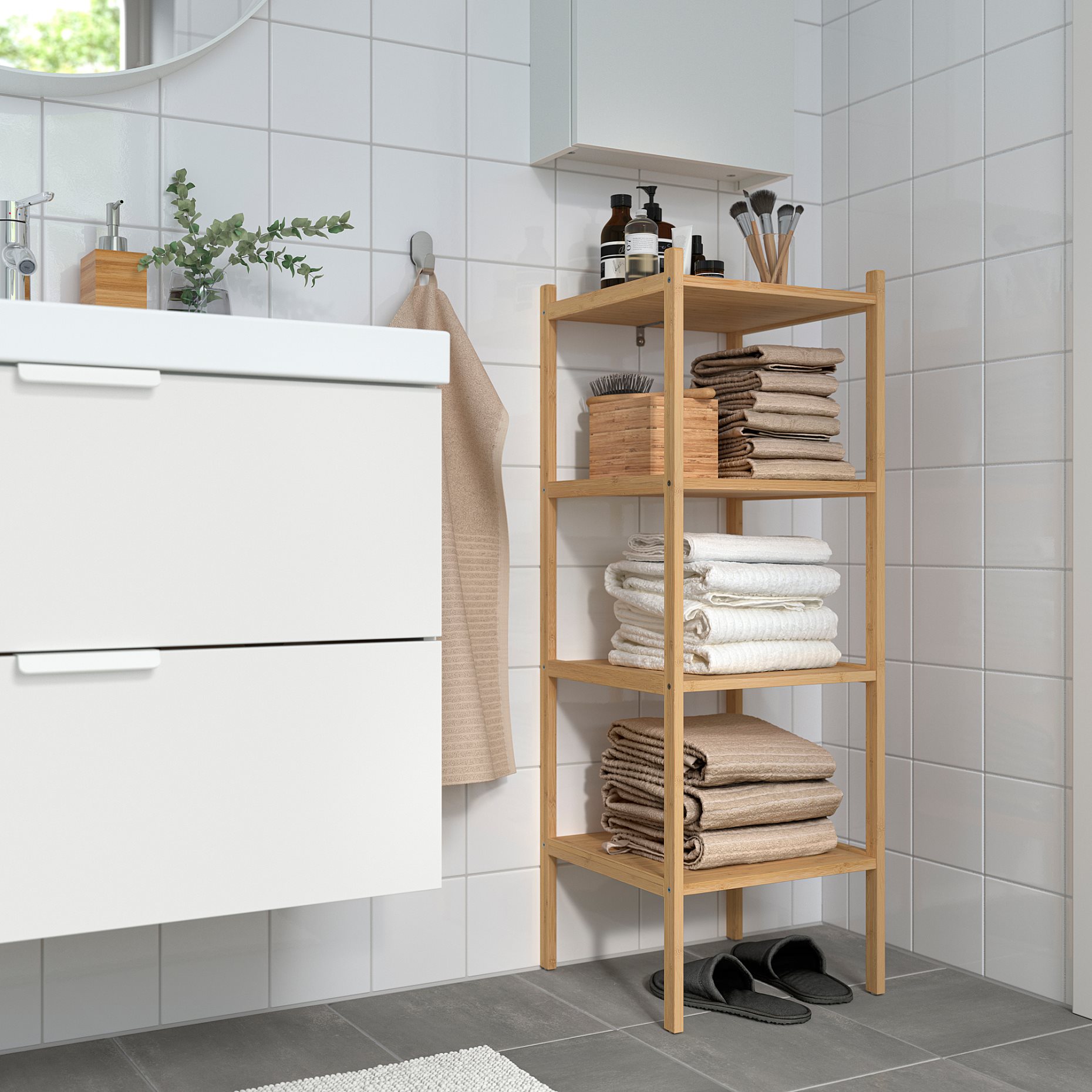 RÅGRUND, shelving unit, 37x37x104 cm, 805.494.20