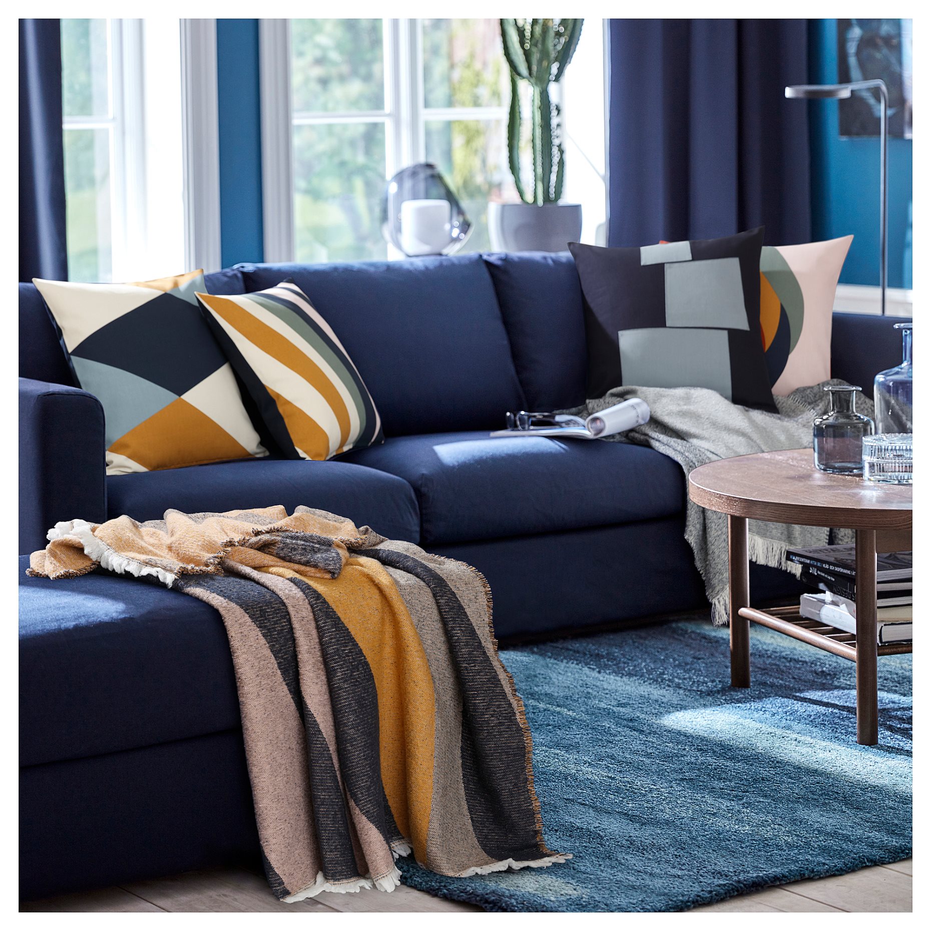 FISKMALLA, cushion cover, 50x50 cm, 805.654.48